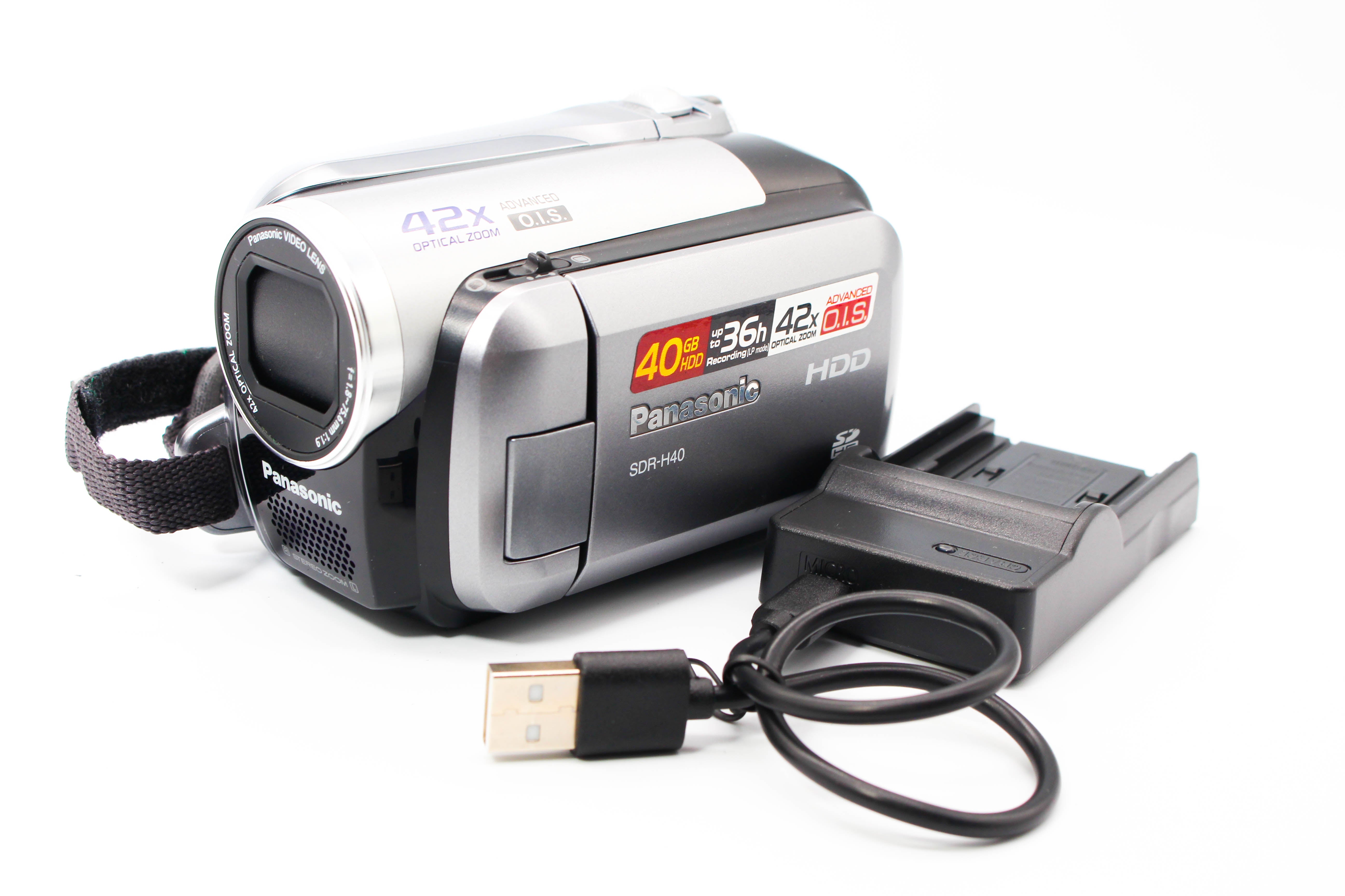 Panasonic SDR-H40 HD HDD Digital Video Camcorder - Tested Bundle Excellent