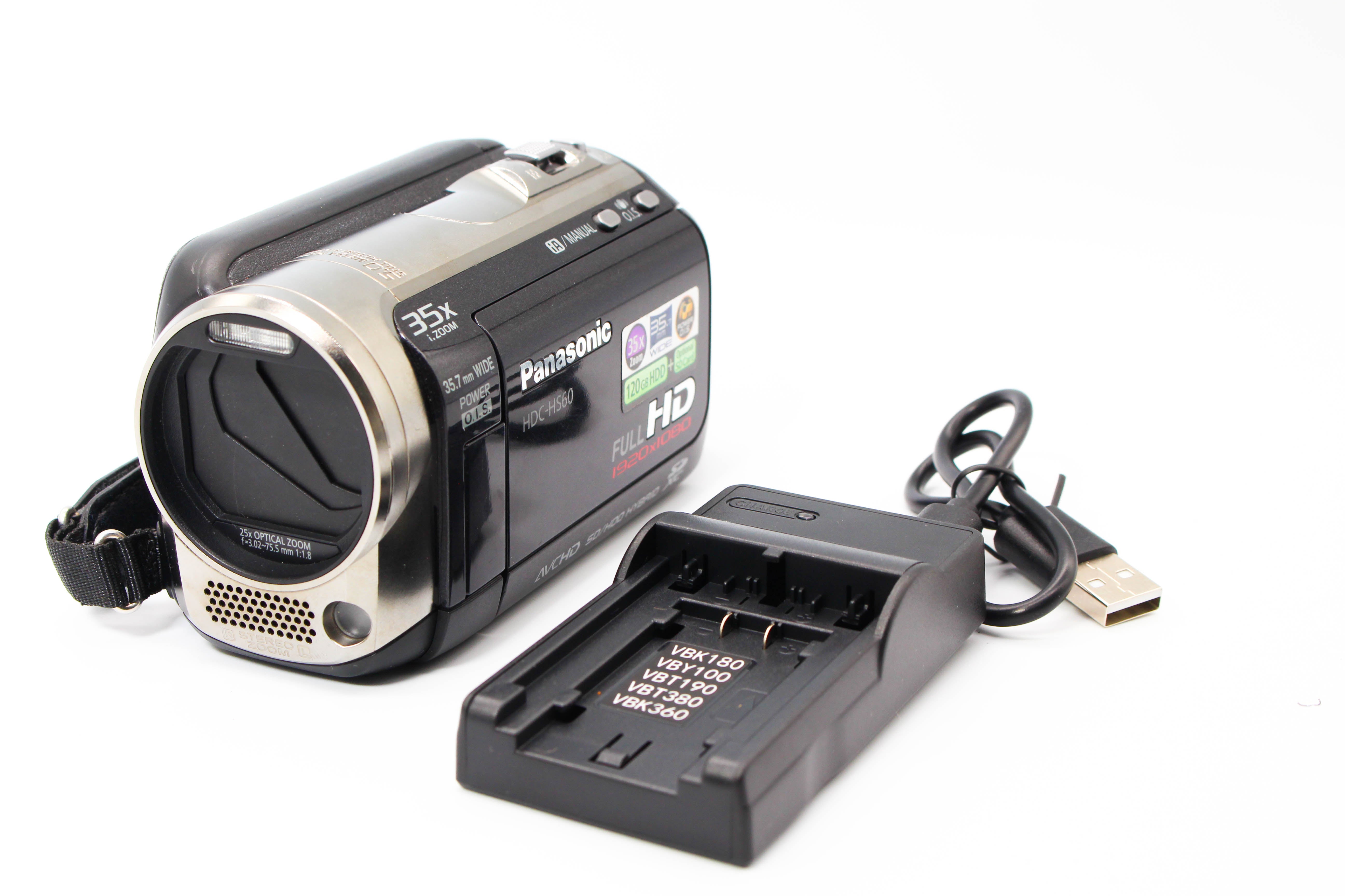 Panasonic HDC-HS60 HD HDD Digital Video Camcorder - Tested Bundle Good