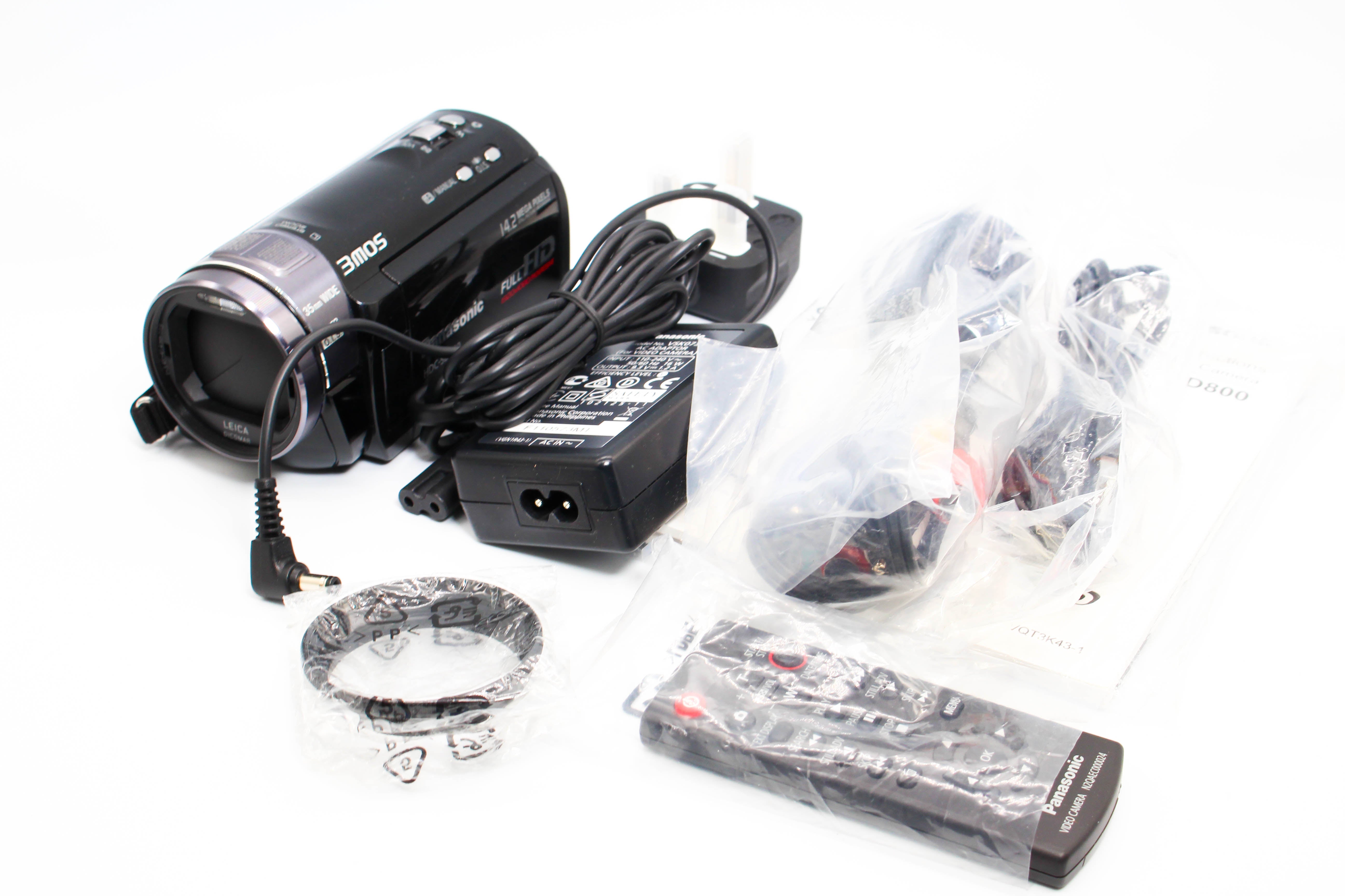 Panasonic HDC-SD800 HD SD Card Video Handycam Camcorder Camera - Tested Bundle Excellent