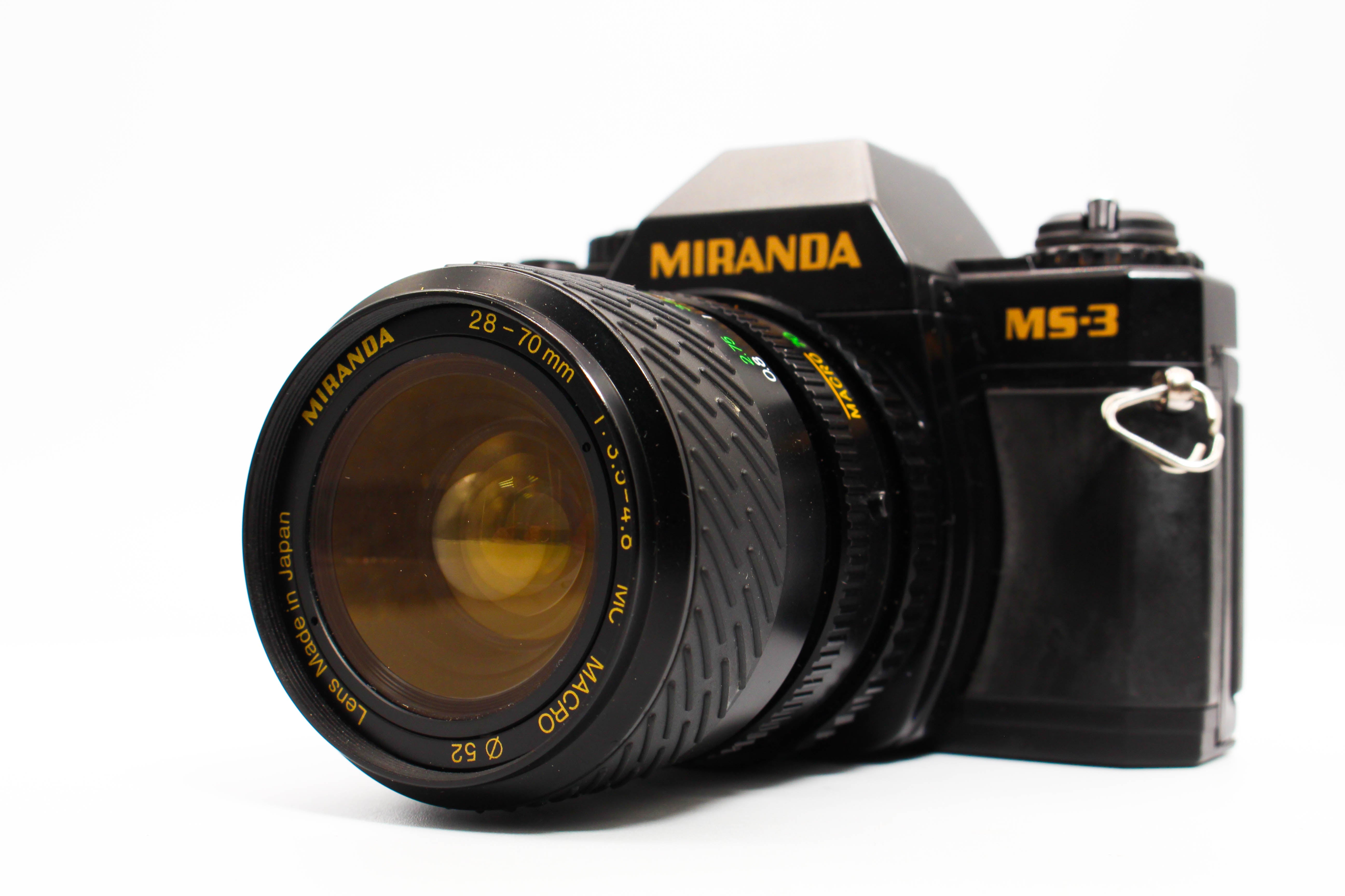 Miranda MS-3 SLR 35mm Film Camera With 28-70mm f/3.5-4.8 Lens - Tested Bundle Good