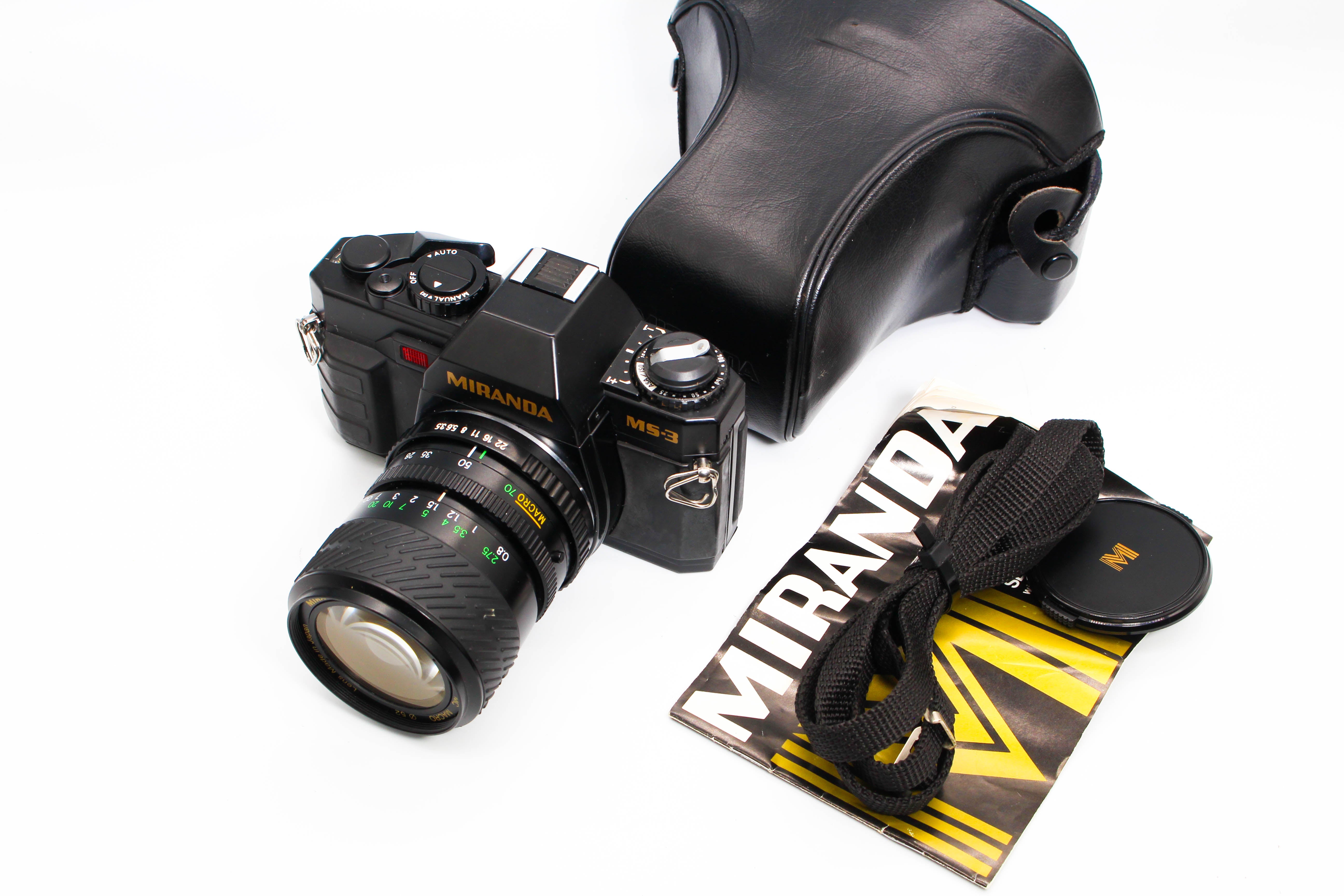 Miranda MS-3 SLR 35mm Film Camera With 28-70mm f/3.5-4.8 Lens - Tested Bundle Good