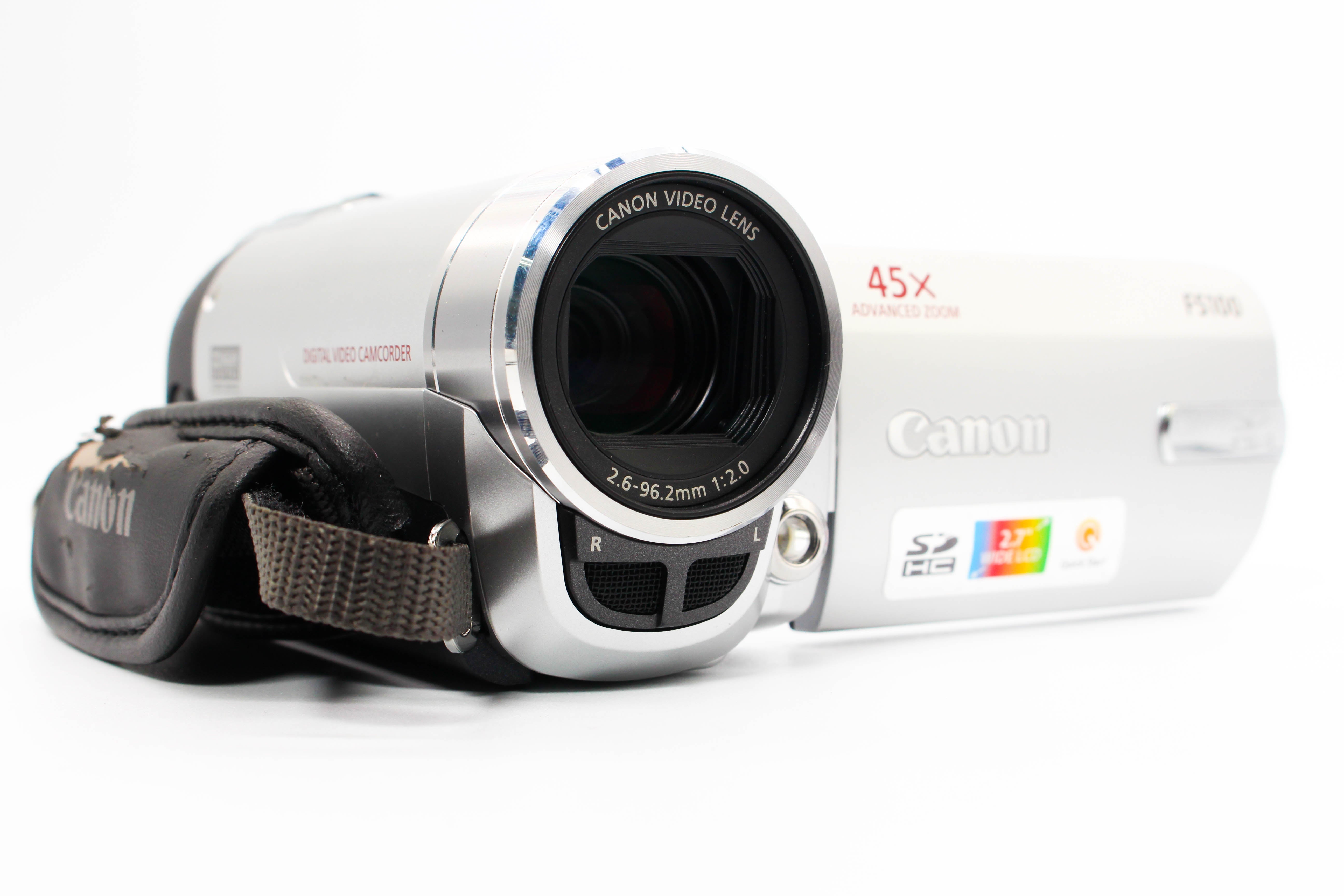 Canon FS100E HD SD Card Digital Video Camera Camcorder - Tested Bundle Good