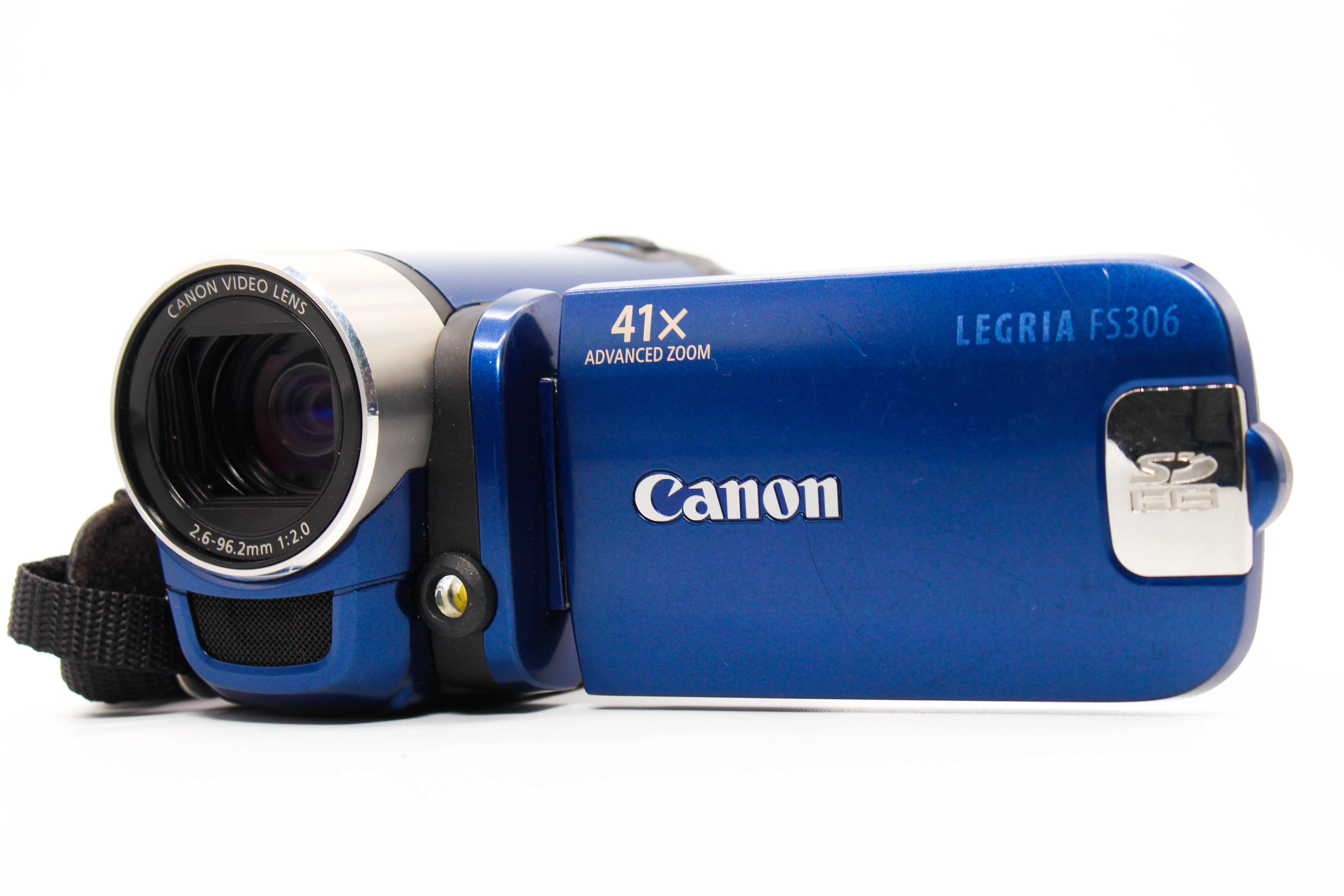 Canon Legria FS306E HD SD Card Digital Video Camera Camcorder - Tested Bundle Excellent