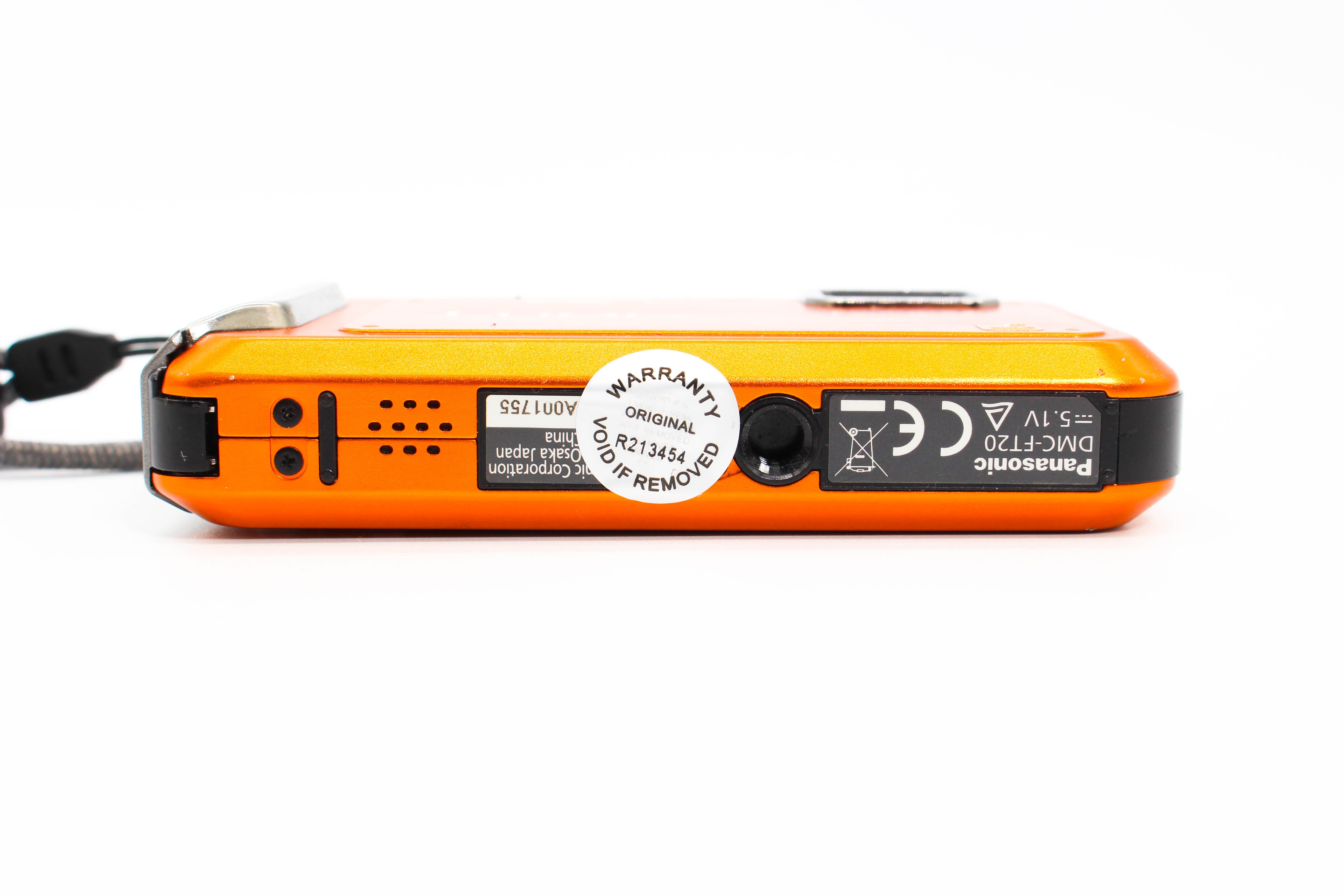 Panasonic Lumix DMC-FT20 Retro Digital Camera Digicam Orange - Tested Bundle Excellent