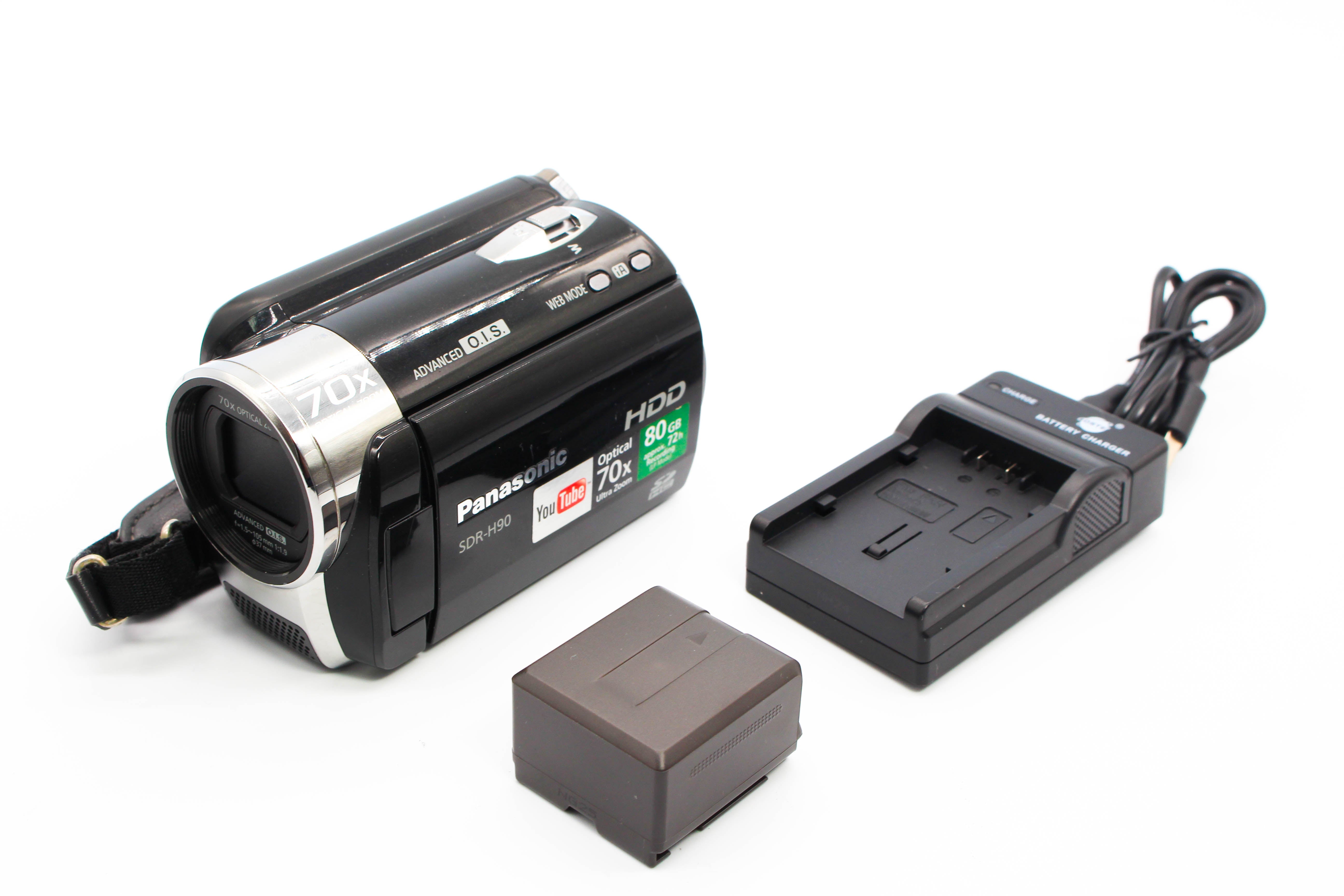 Panasonic SDR-H90 HD SD Card Video Handycam Camcorder Camera - Tested Bundle Excellent