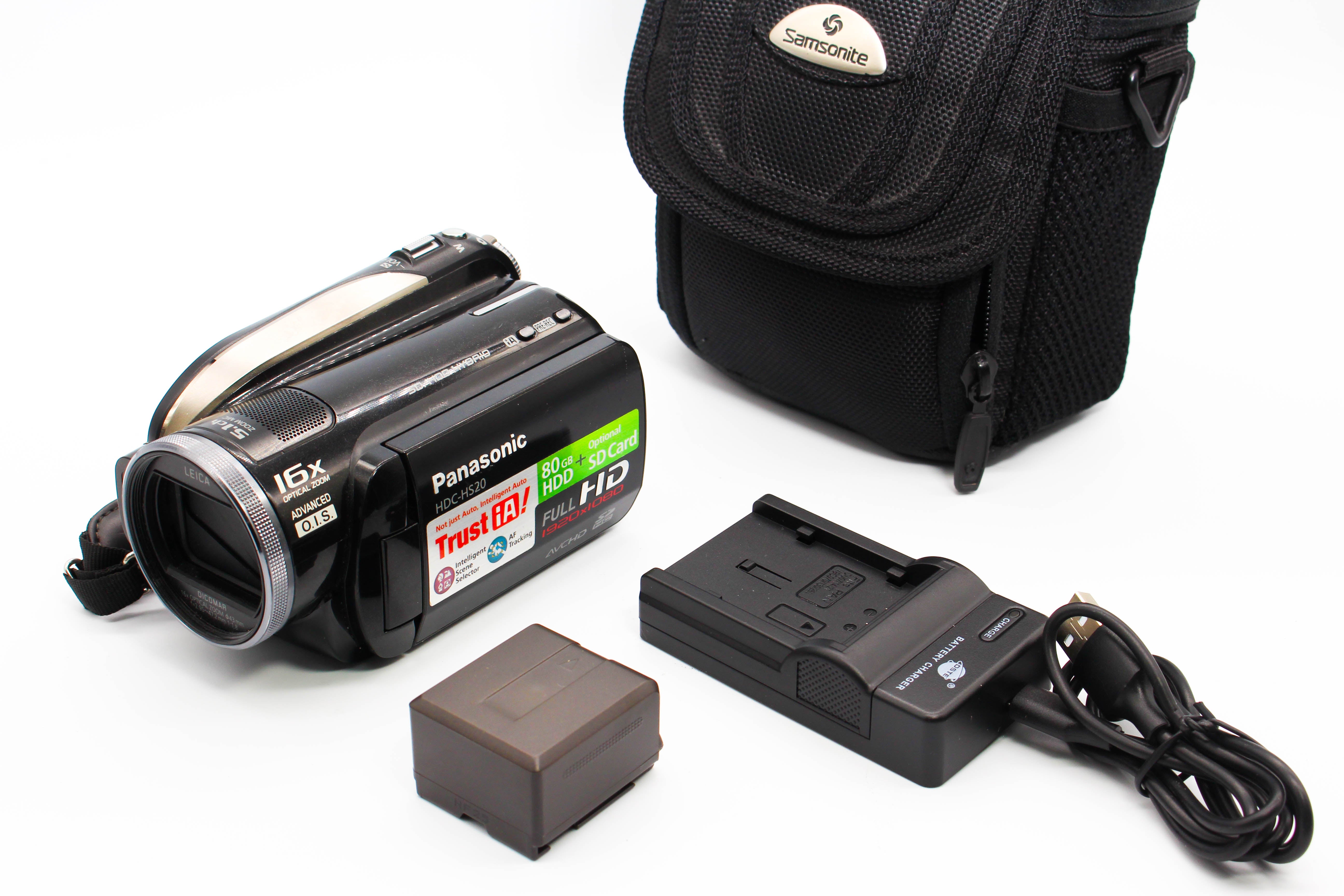 Panasonic HDC-HS20 HD SD Card Video Handycam Camcorder Camera - Tested Bundle Excellent