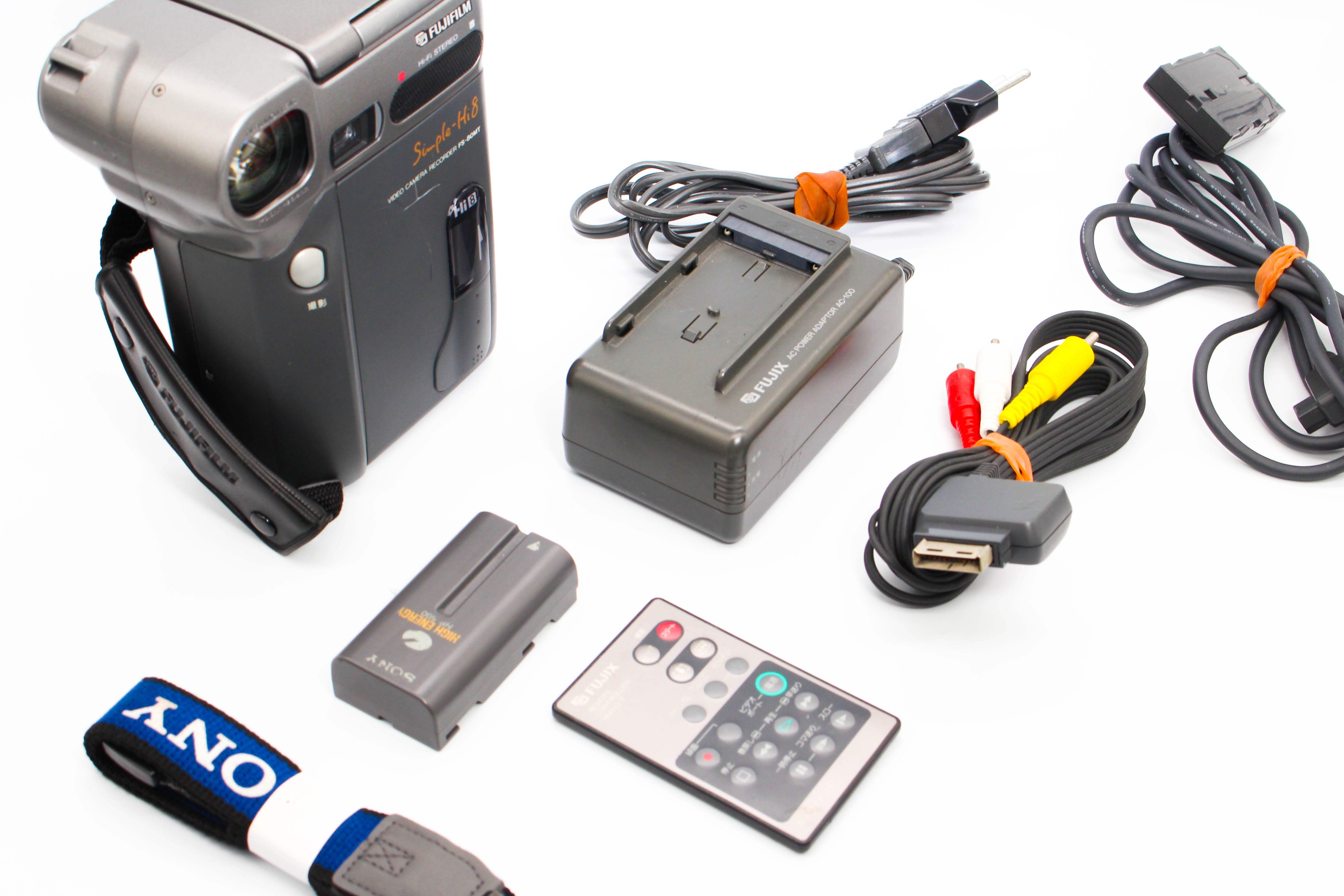 FujiFilm FS-80MT NTSC Japanese Simple-Hi8 Video8 Handycam Camcorder Camera - Tested Bundle Good