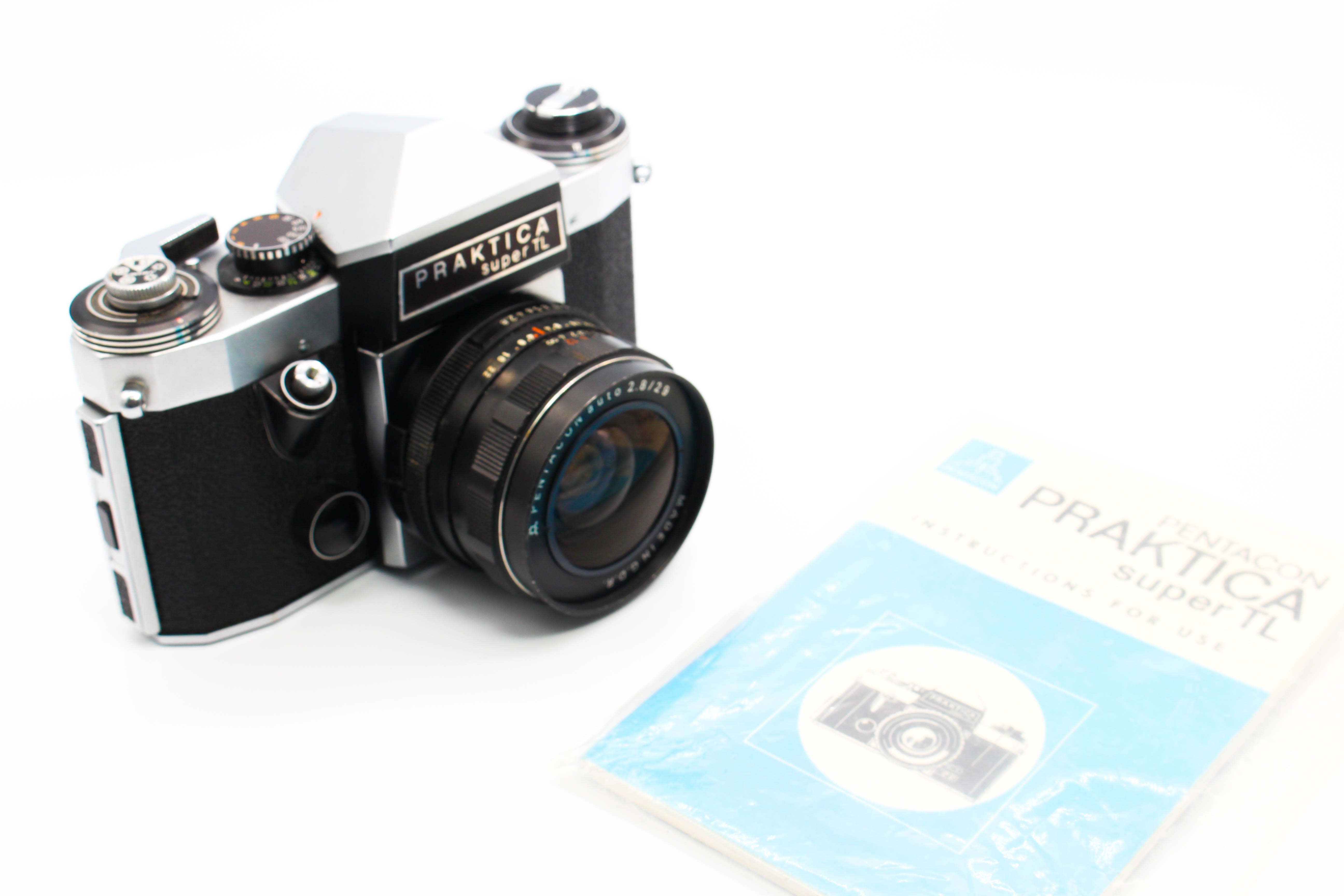 Praktica Super TL 35mm Film SLR Camera With Pentacon Auto f/2.8 29mm Lens - Tested Bundle