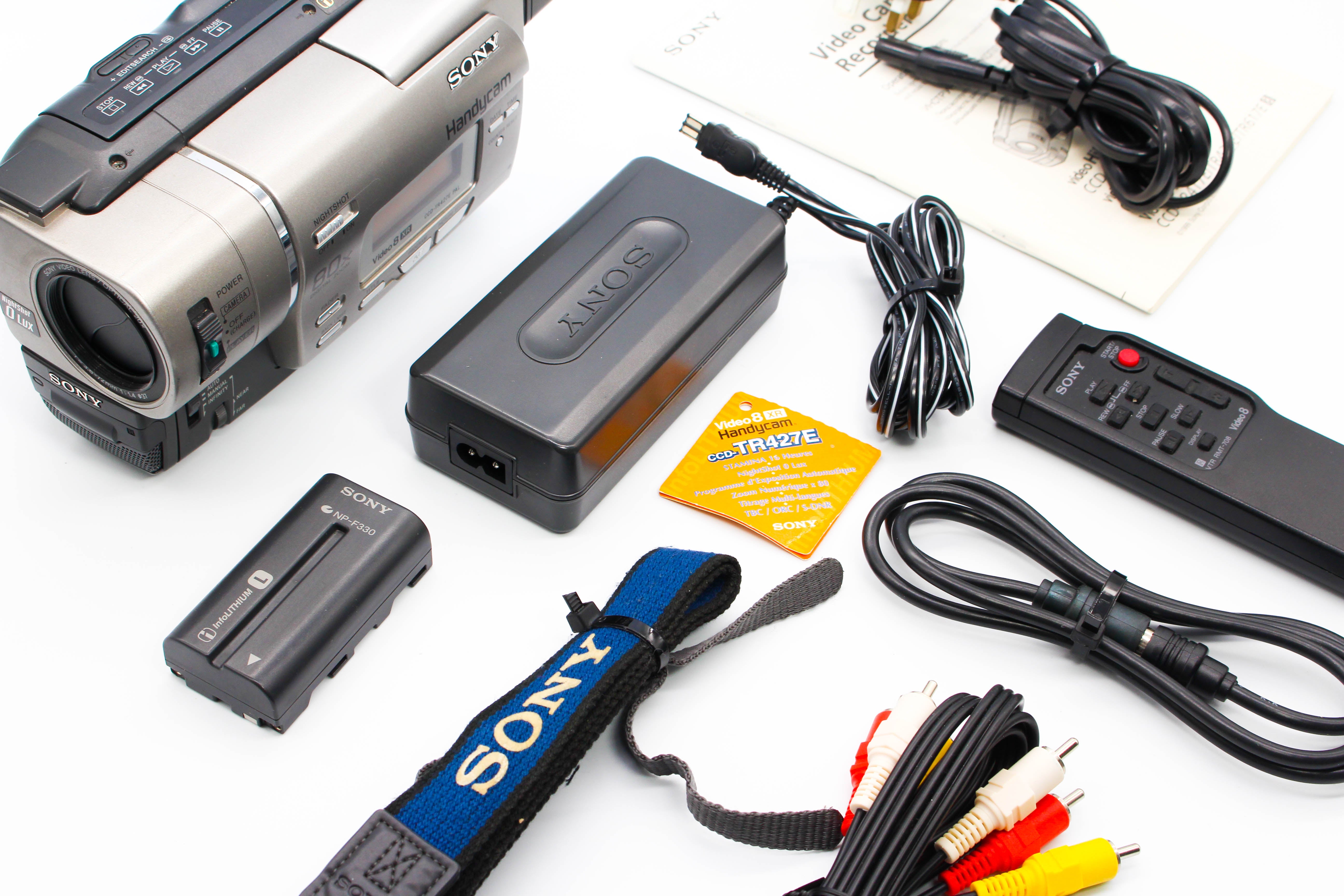 Sony DCR-TR427E Video8 8mm Handycam Camcorder Camera - Tested Bundle Excellent