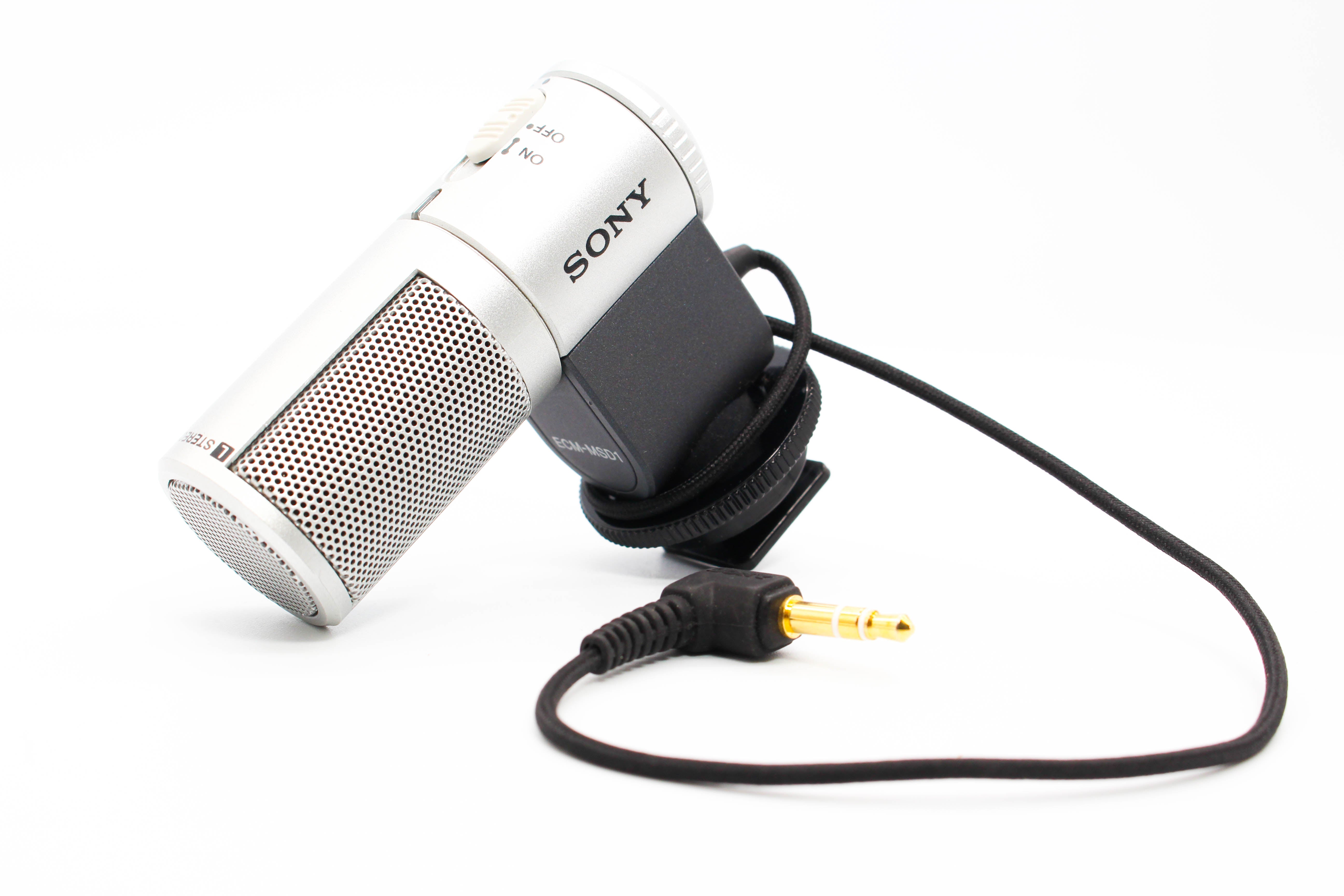 Sony ECM-MSD1 Stereo Microphone For Cameras Tripod or Hot shoe Mount TRS - Tested Excellent