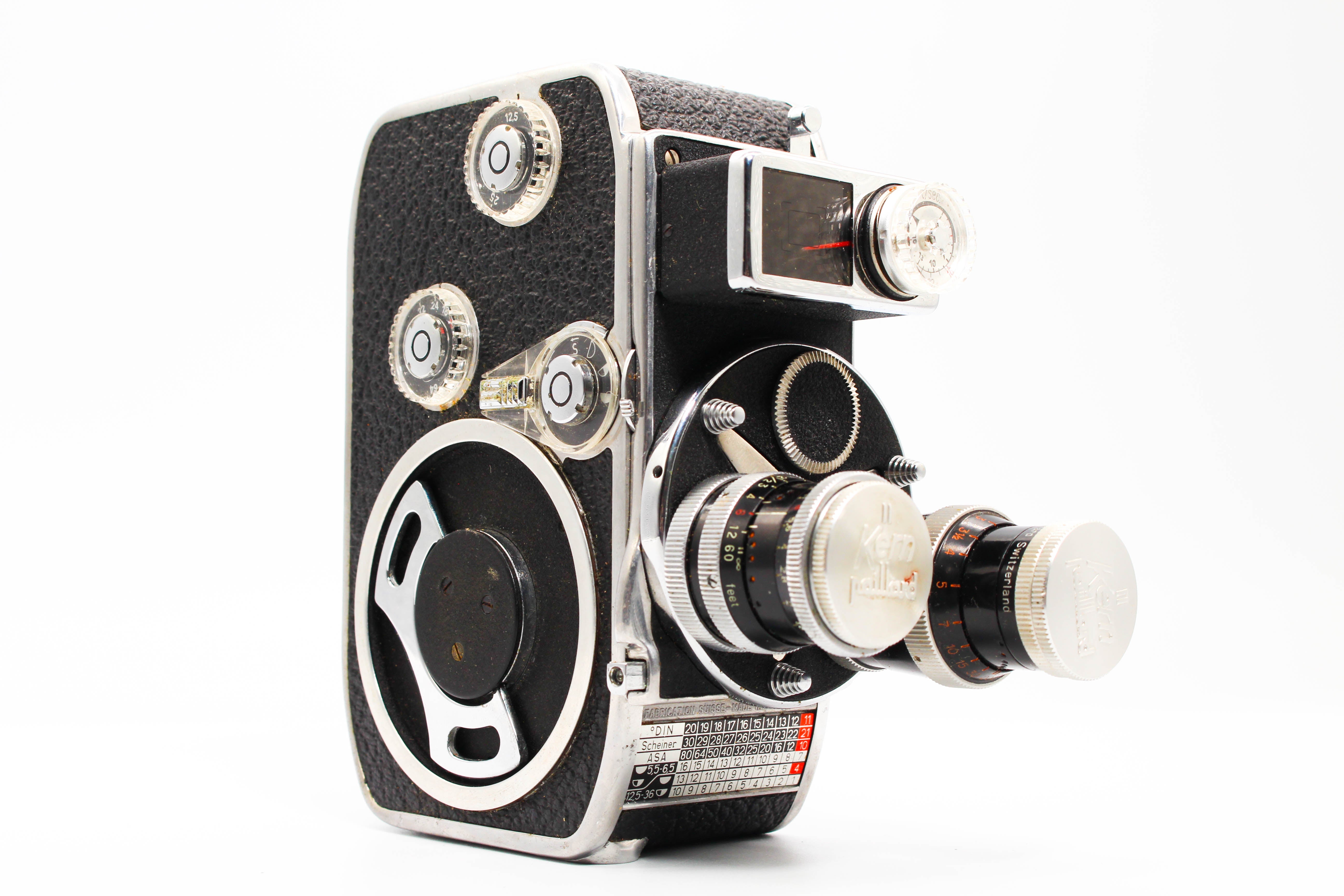 Paillard Bolex D8L Double 8mm Movie Cine Film Camera With 2 Lens - Tested Excellent