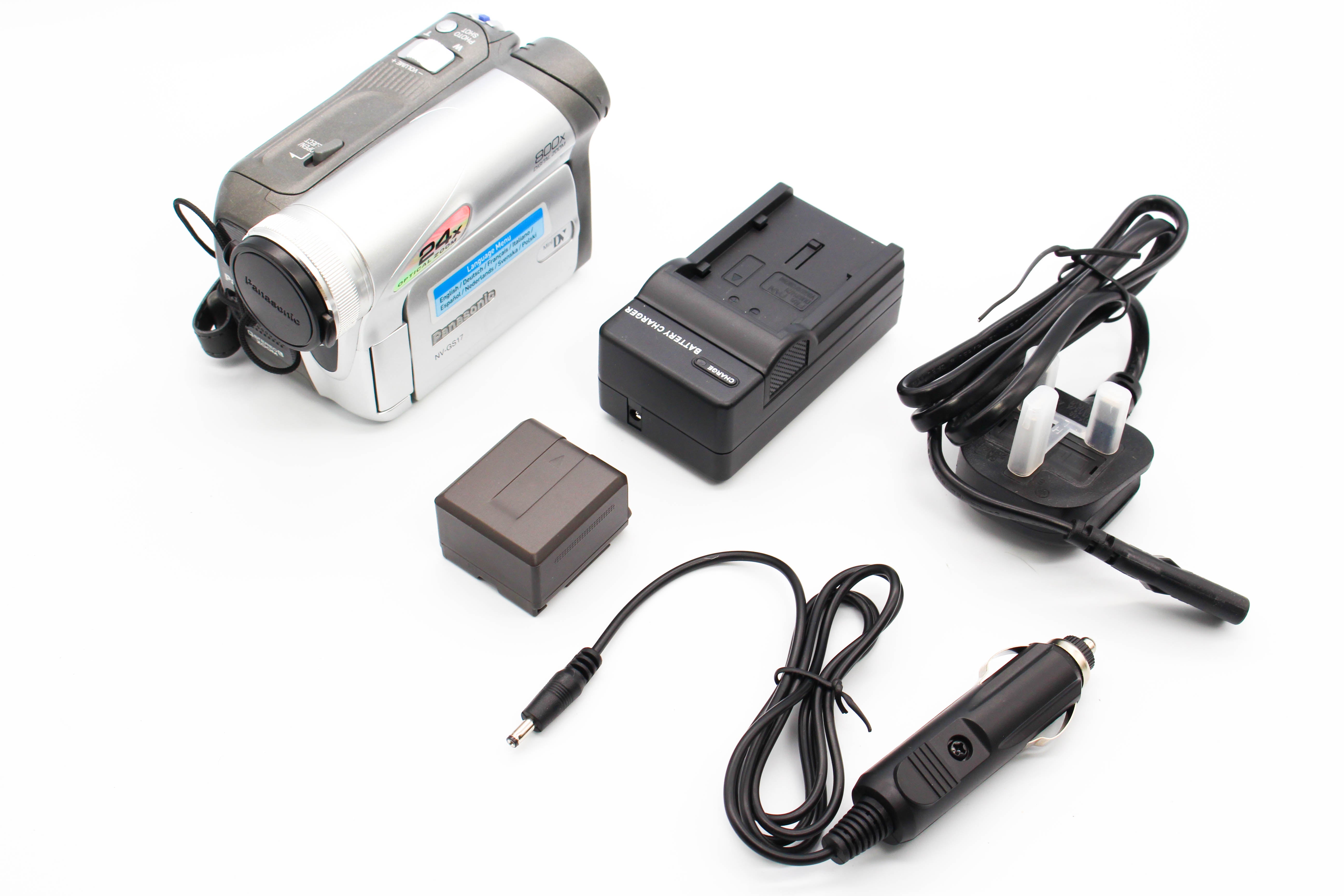 Panasonic NV-GS17 MiniDV Video Handycam Camcorder Camera - Tested Bundle Excellent