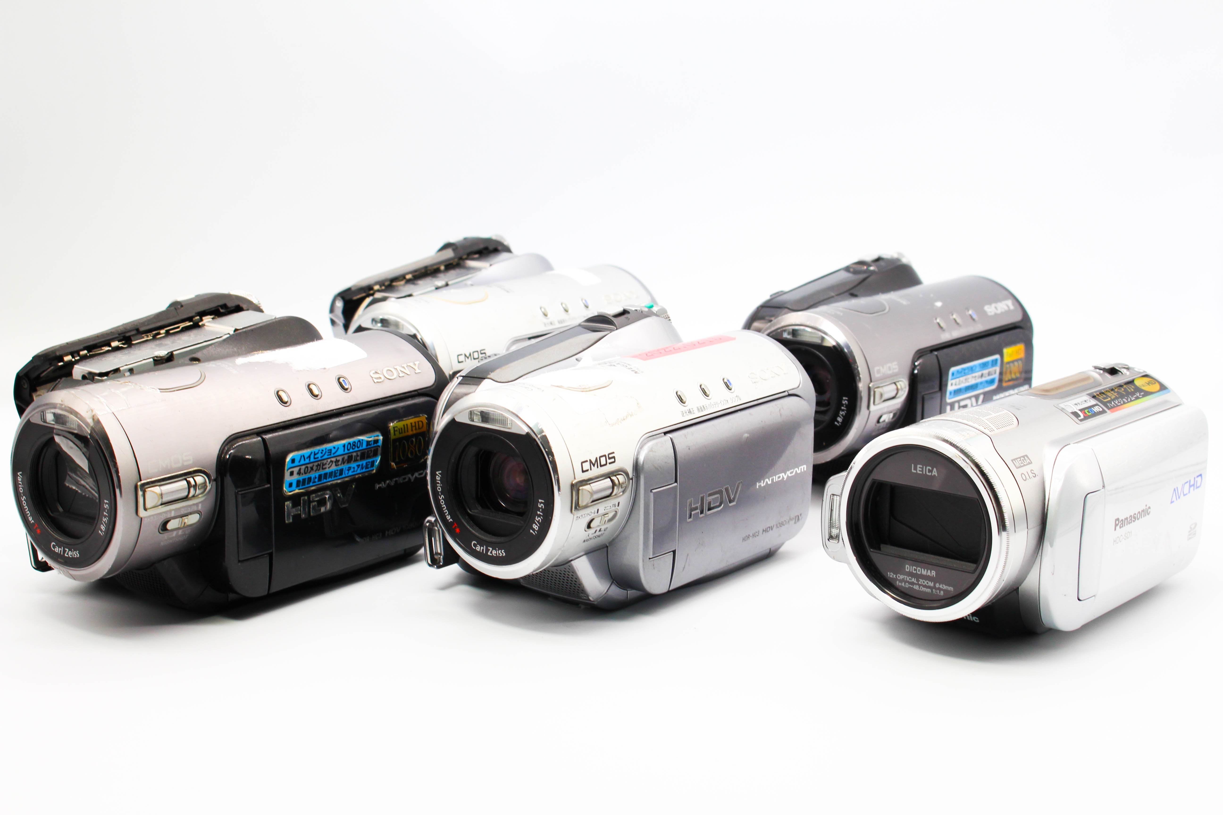Assorted Faulty Sony HD MiniDV Digital Video Handycam Camcorder Cameras Inc. Sony DCR-HC3 Panasonic HDC-SD1