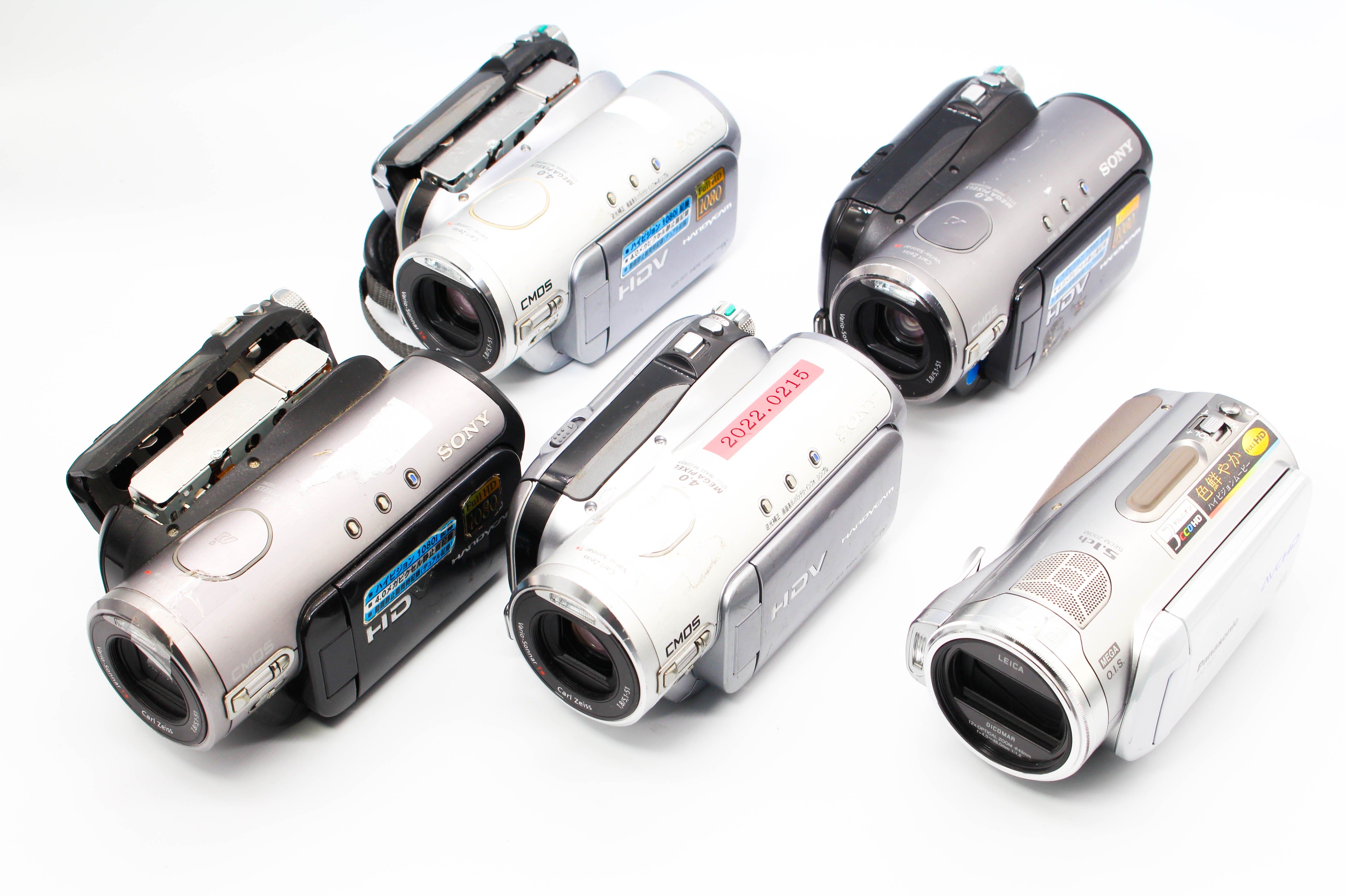 Assorted Faulty Sony HD MiniDV Digital Video Handycam Camcorder Cameras Inc. Sony DCR-HC3 Panasonic HDC-SD1