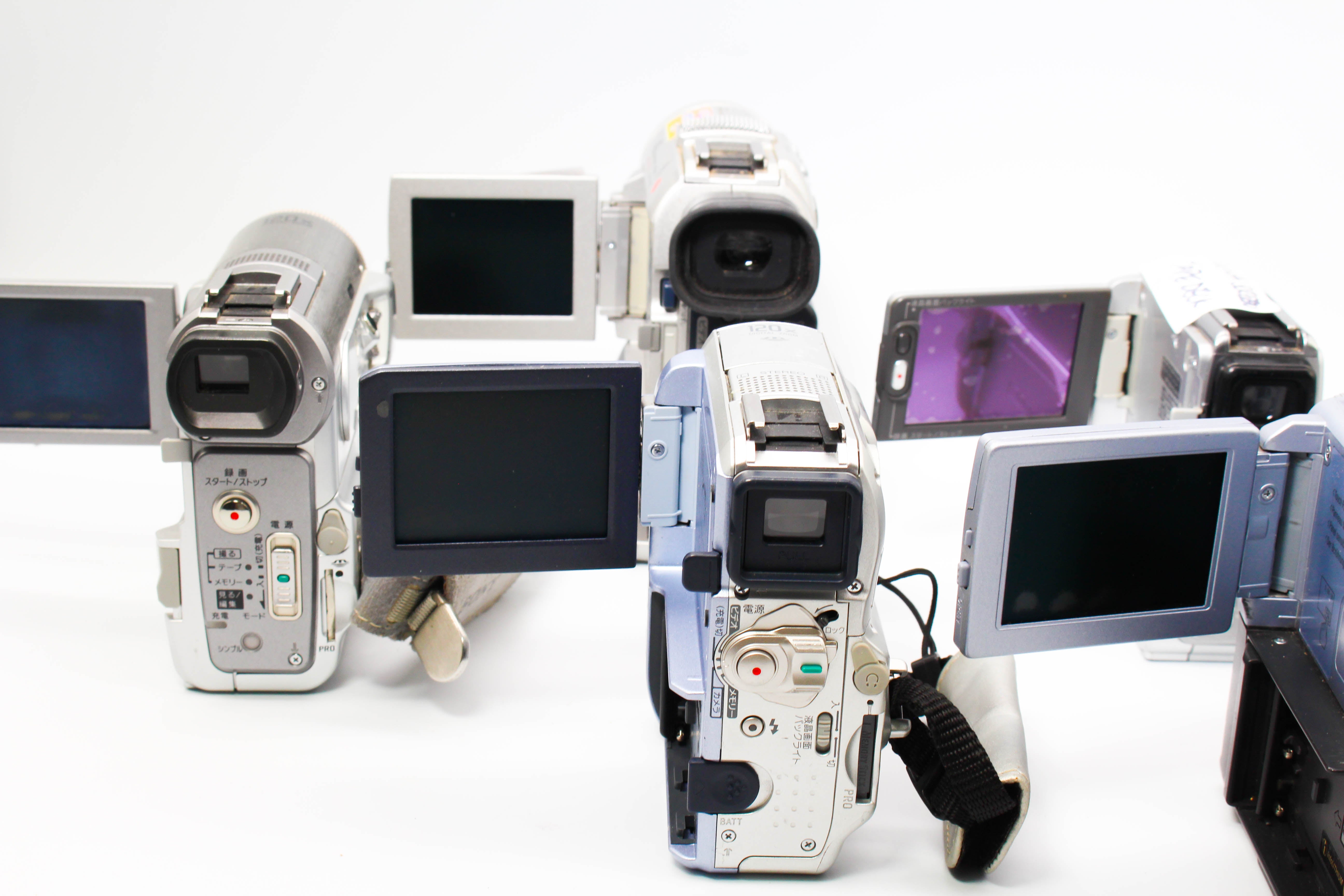 Assorted Faulty Sony MiniDV Digital Video Handycam Camcorder Cameras Inc. Sony DCR-PC100 DCR-PC109 DCR-PC6