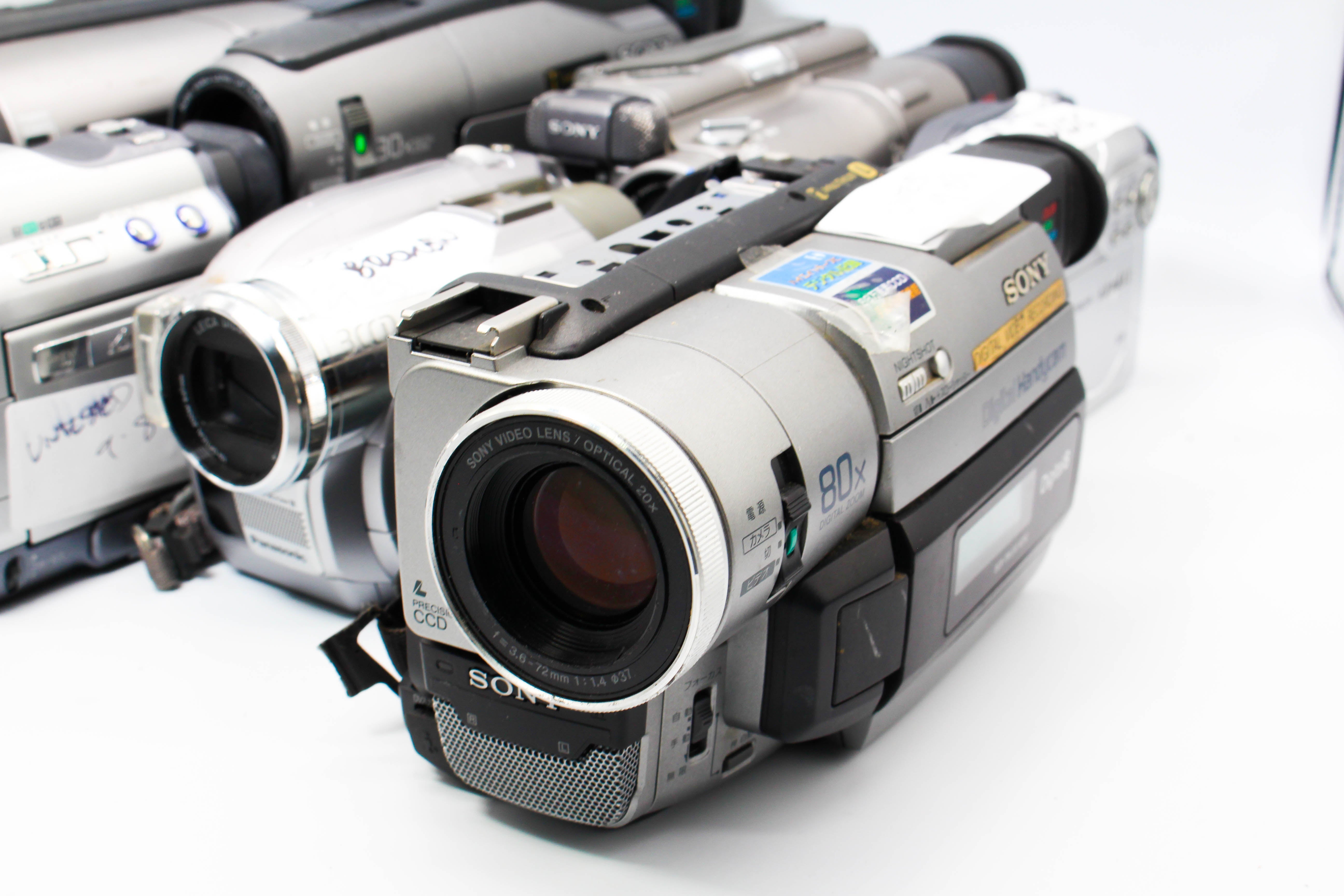 Assorted Faulty Sony Video8 Hi8 Video Handycam Camcorder Cameras Inc. Sony DCR-TRV310 CCD-TR3100