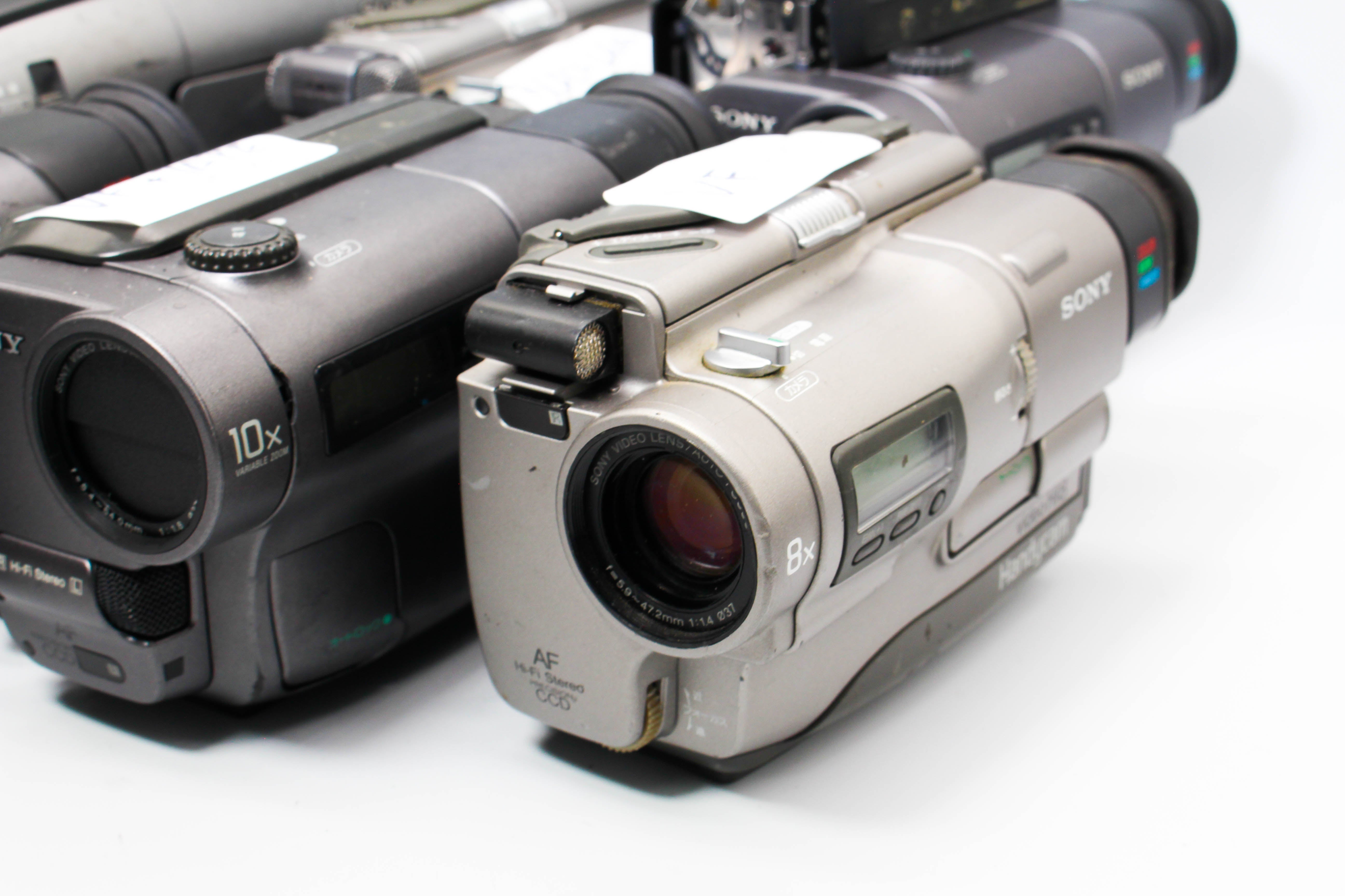 Assorted Faulty Sony Video8 Hi8 Video Handycam Camcorder Cameras Inc. Sony CCD-TR1 CCD-TR3