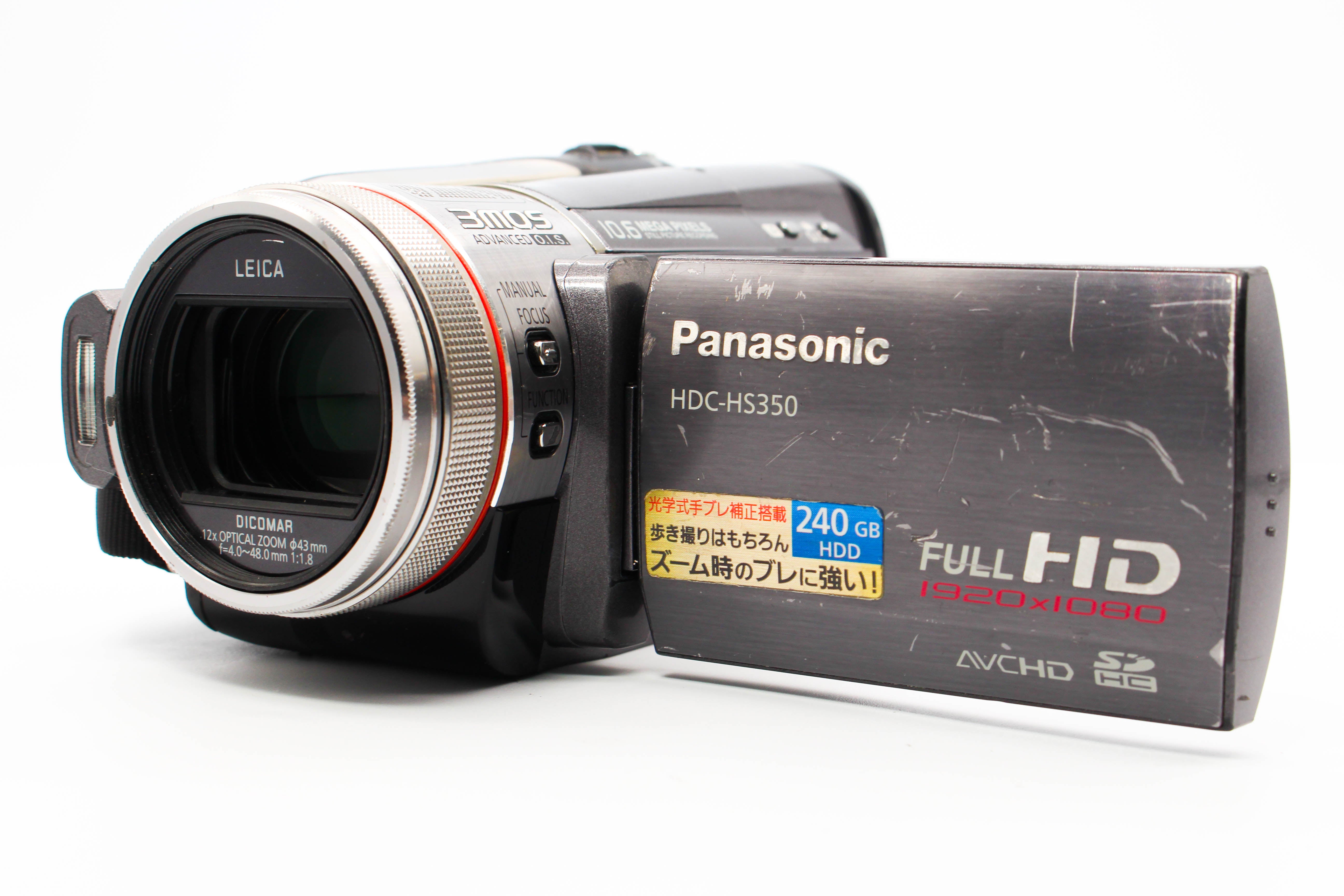 Panasonic HDC-HS350 HD HDD Video Handycam Camcorder Camera - Tested Bundle Good