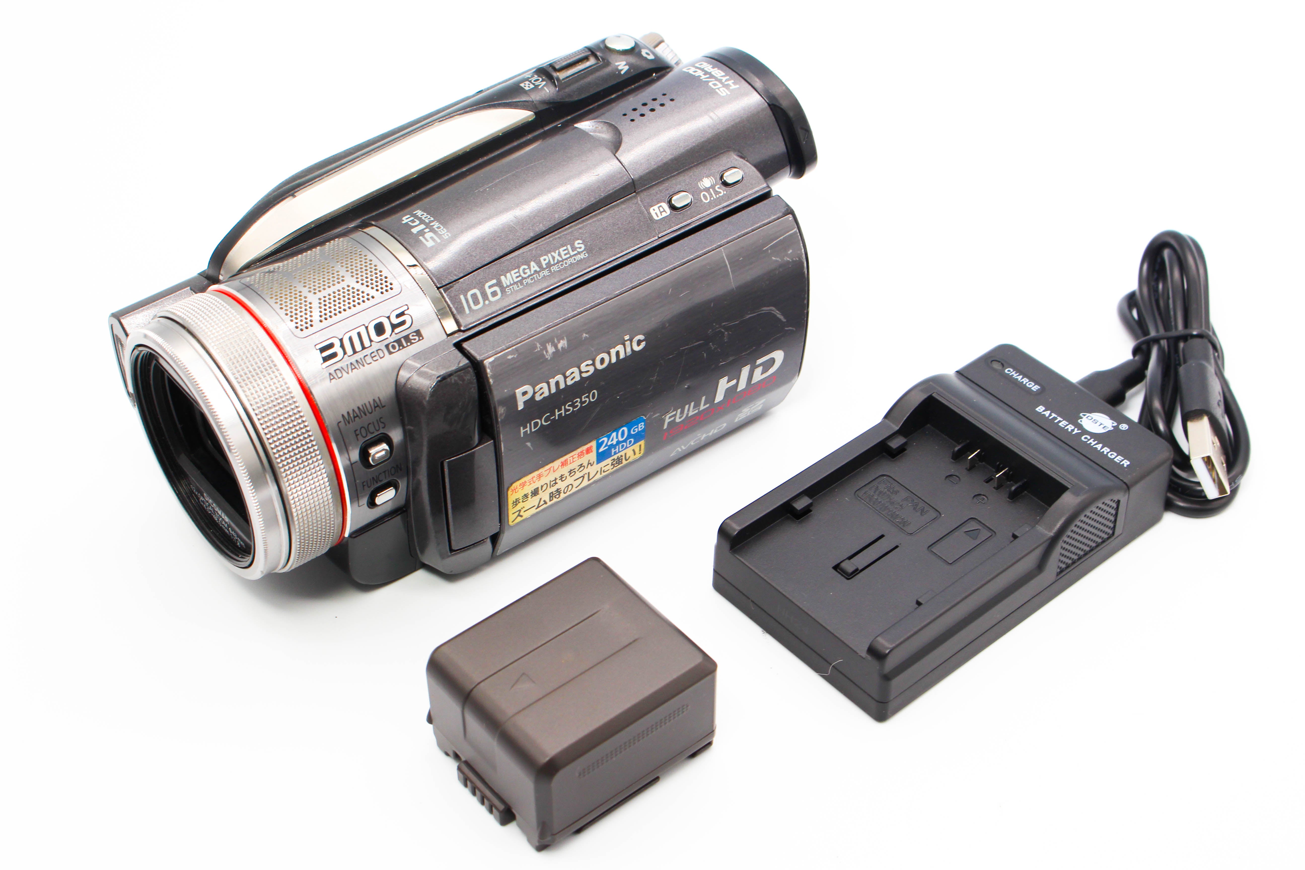 Panasonic HDC-HS350 HD HDD Video Handycam Camcorder Camera - Tested Bundle Good