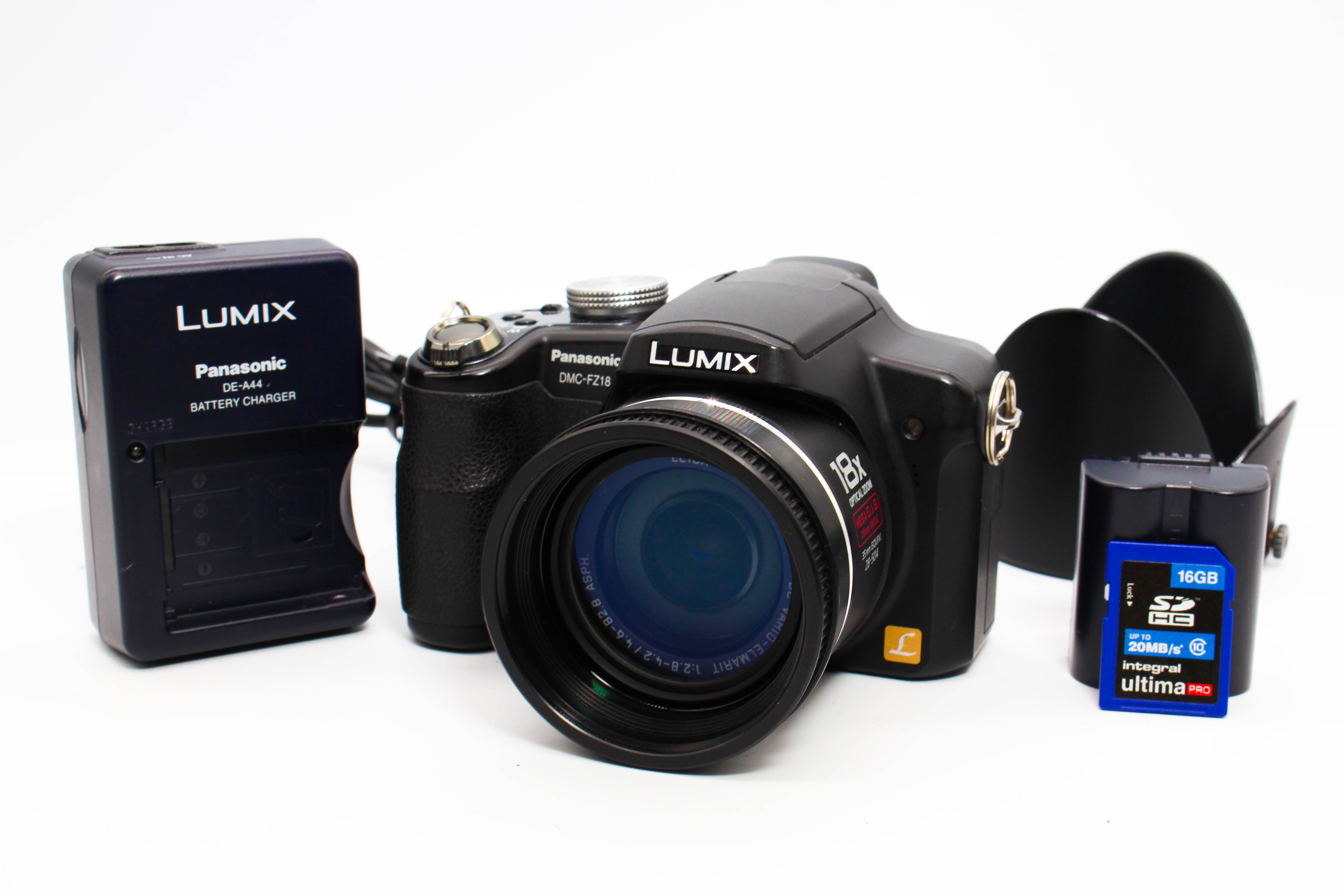 Panasonic Lumix DMC-FZ18 Digital Retro Photo Digital Camera Digicam - Tested Bundle Excellent