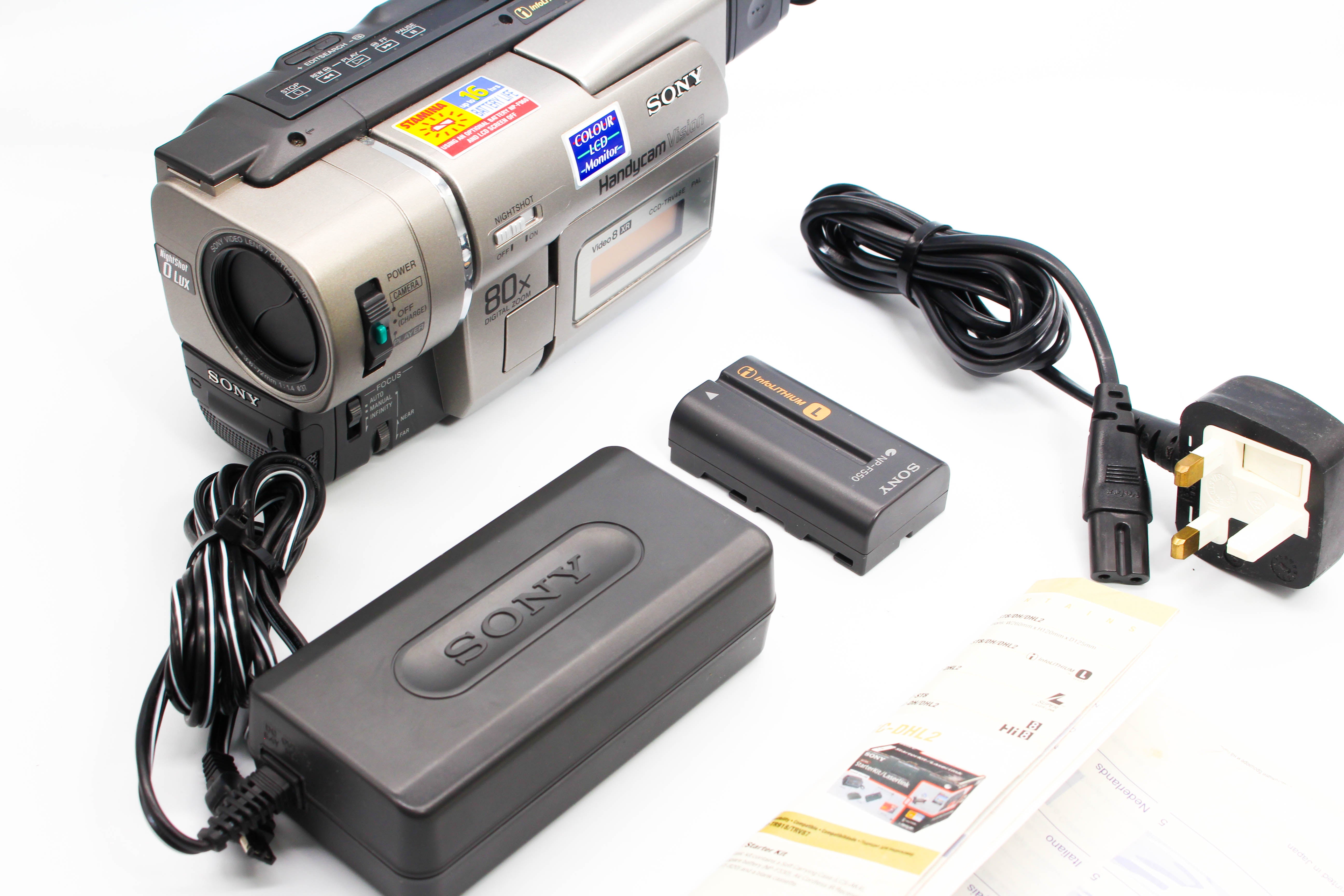 Sony CCD-TRV48E Video8 XR 8mm Handycam Video Camcorder Camera - Tested Bundle Excellent