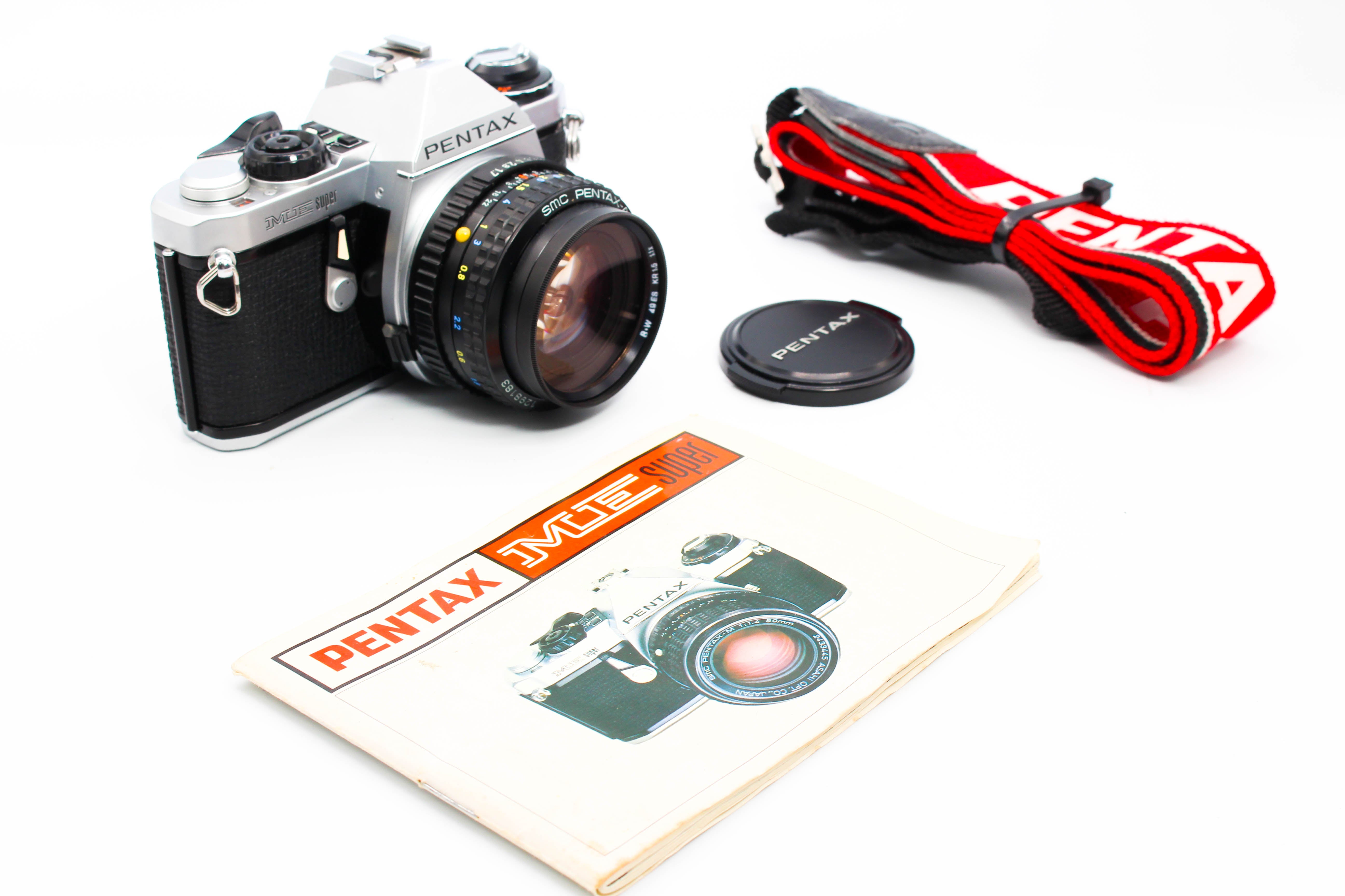 Pentax ME Super SLR 35mm Film Camera With 50mm f/1.7 Lens (Read) - Tested Bundle