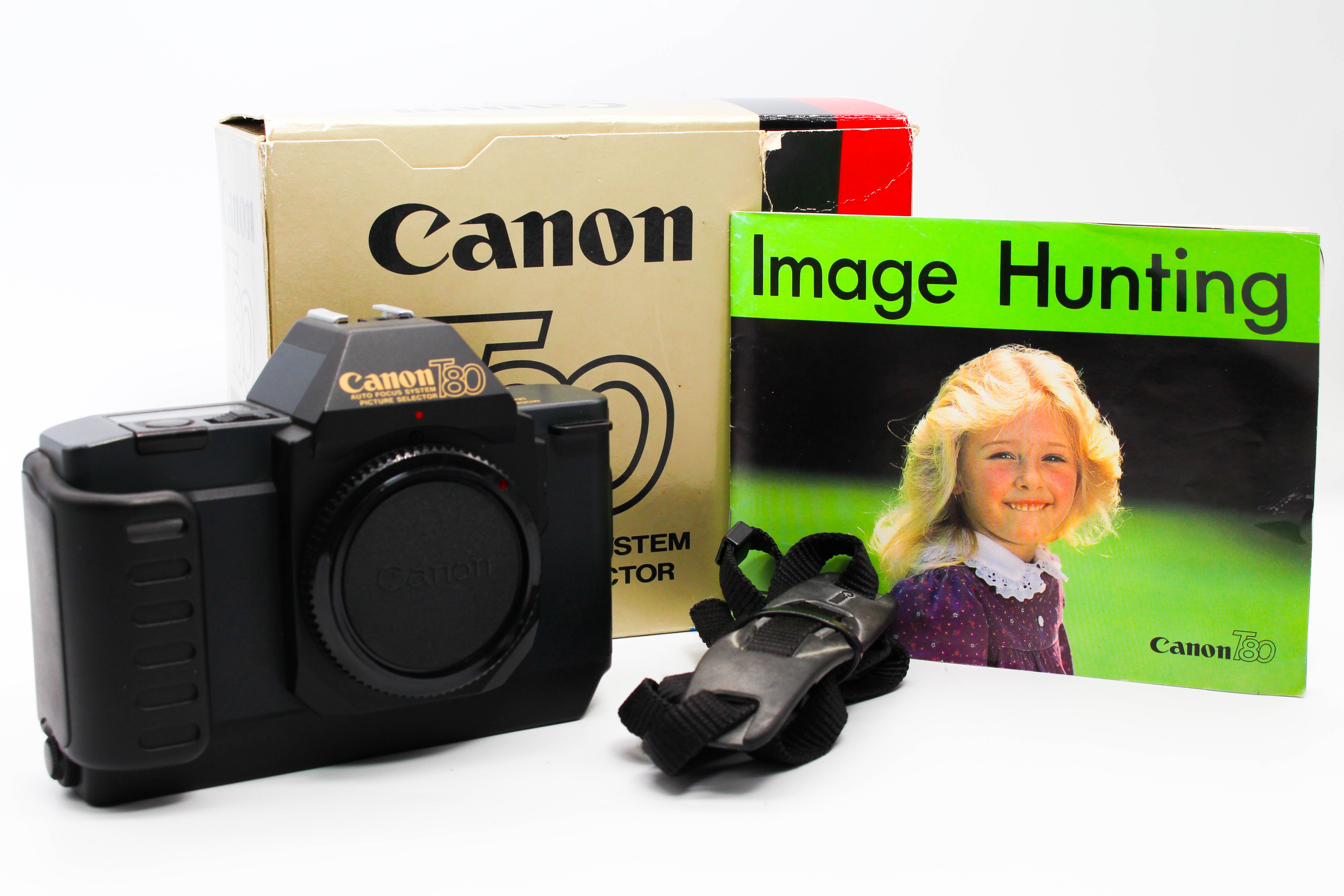 Canon T80 SLR 35mm Film Vintage Retro Photo Camera - Tested Bundle Excellent