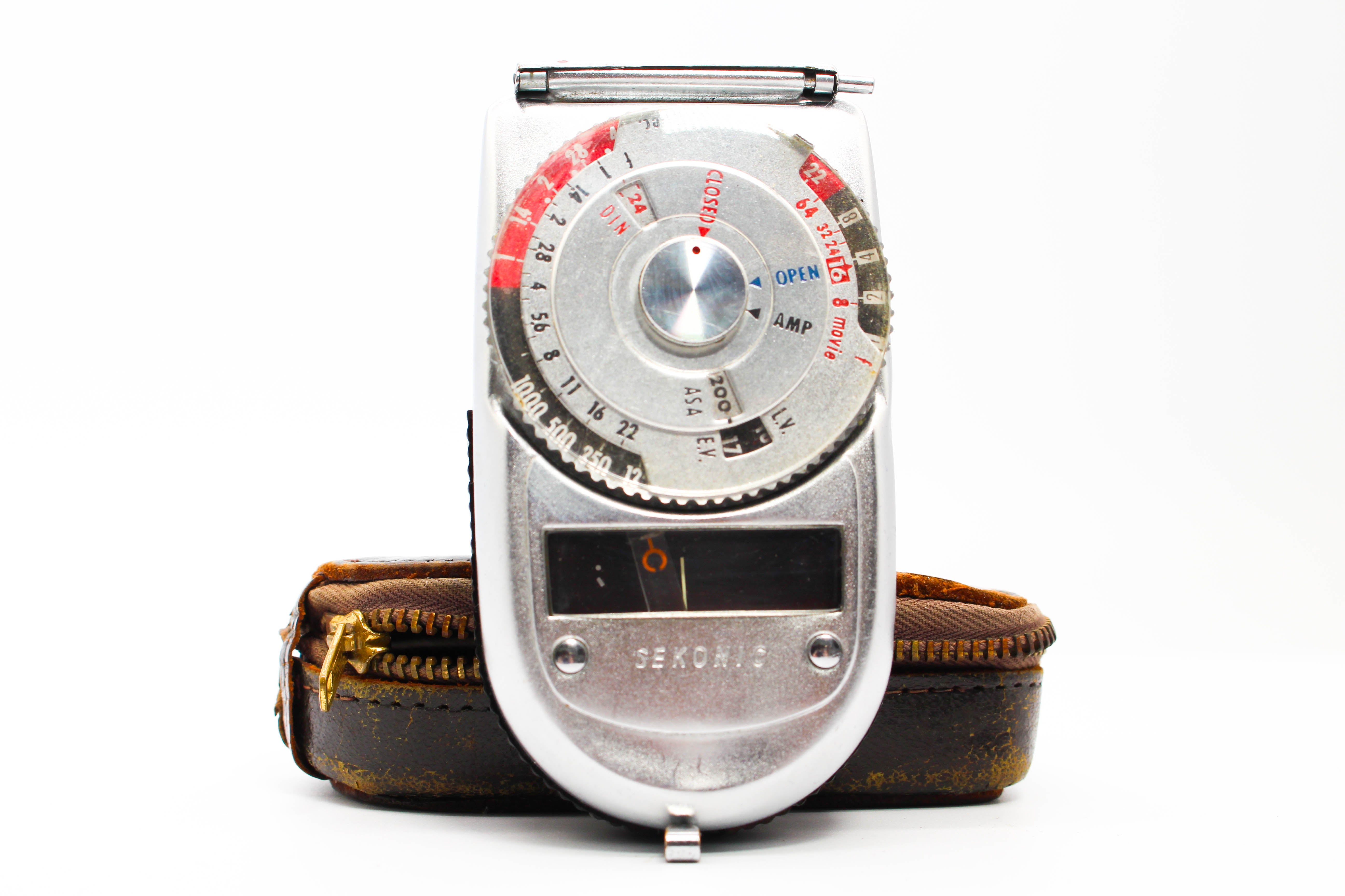 Sekonic Vintage CDS Light/Exposure Meter With Original Case For Photo - Tested Good