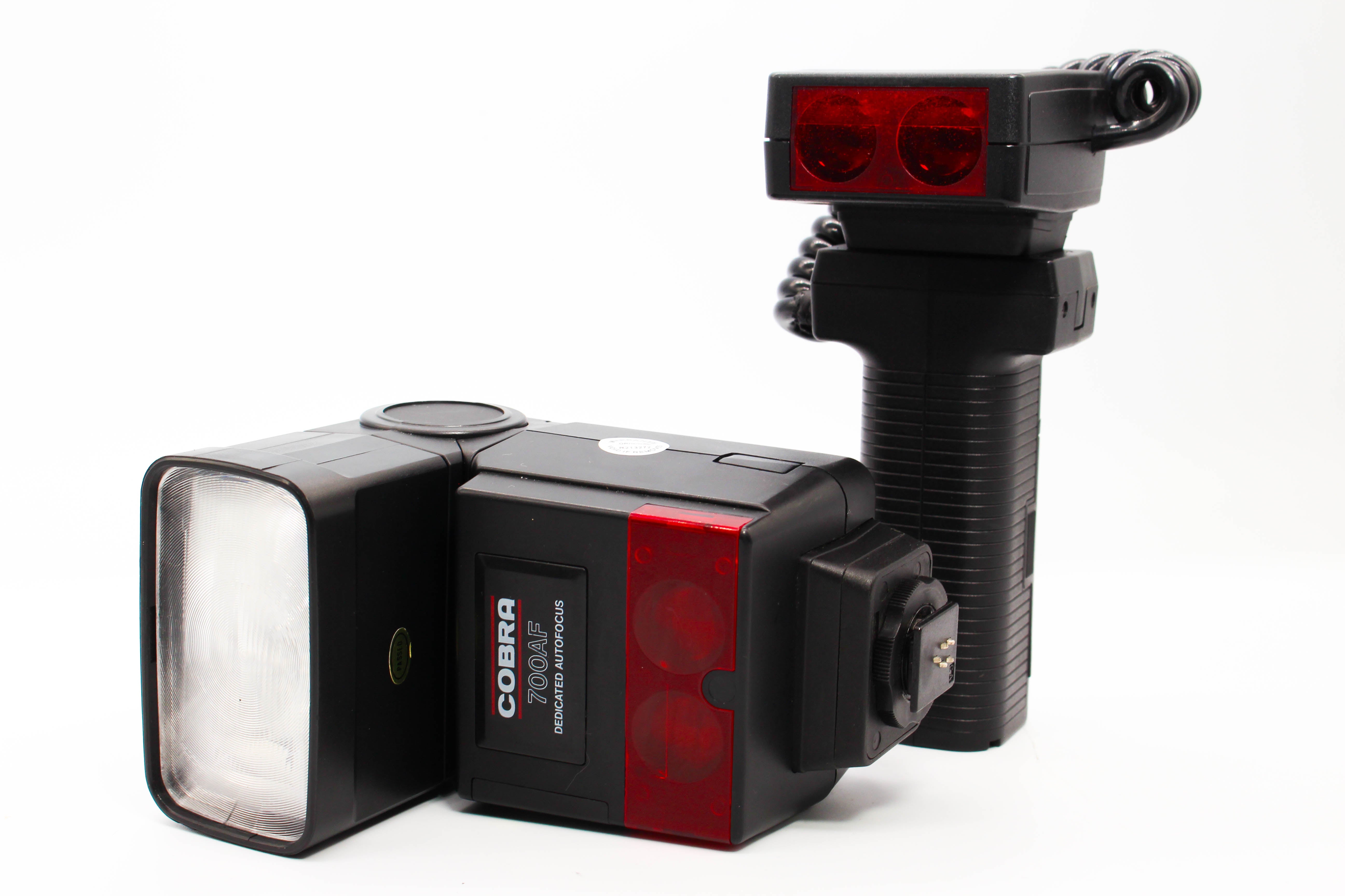 Cobra 700AF Electronic Flash For Vintage Film Photo Cameras With AF-H Slave Unit - Tested Excellent