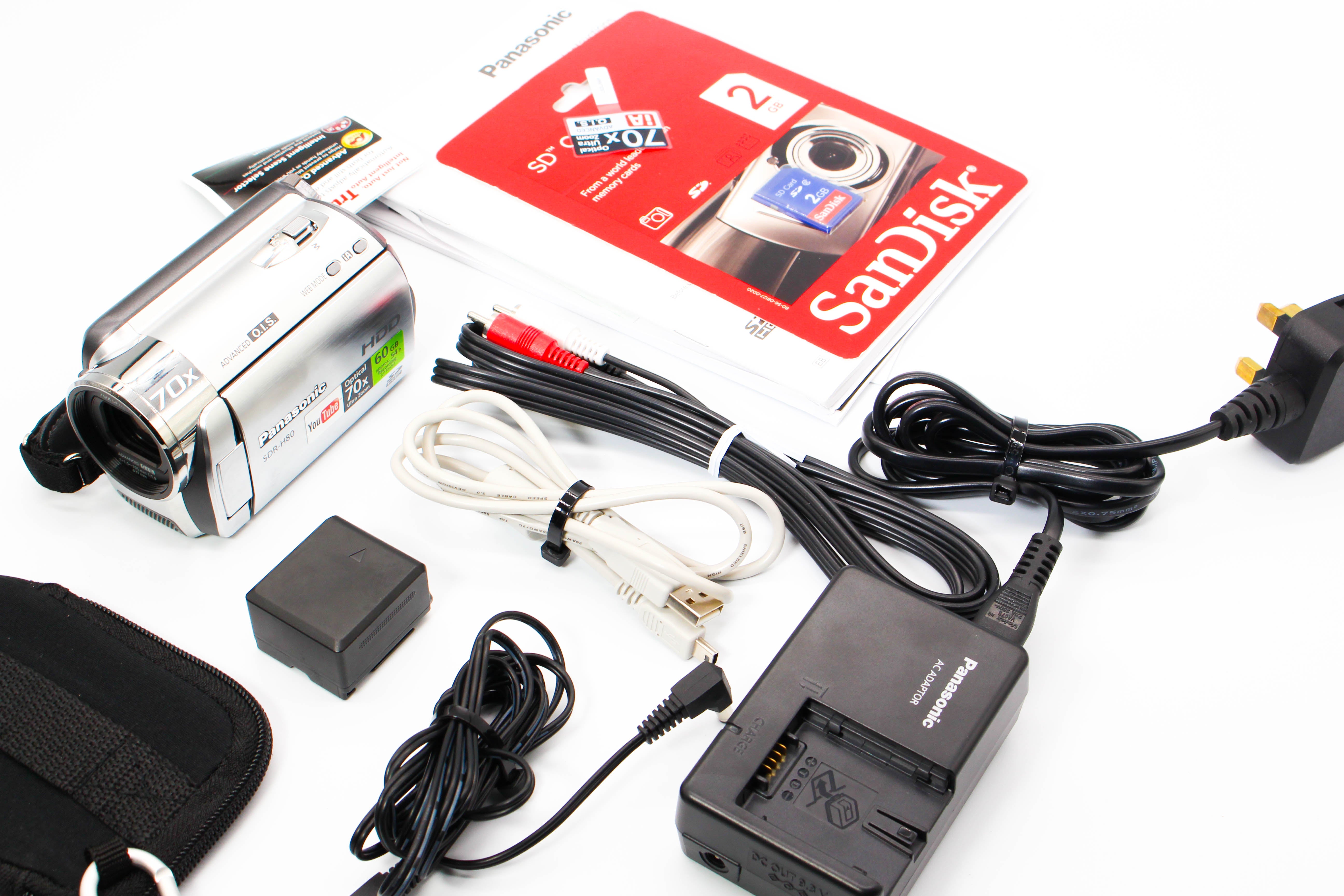 Panasonic SDR-H80 60GB HDD Digital Video Camcorder - Tested Bundle Excellent