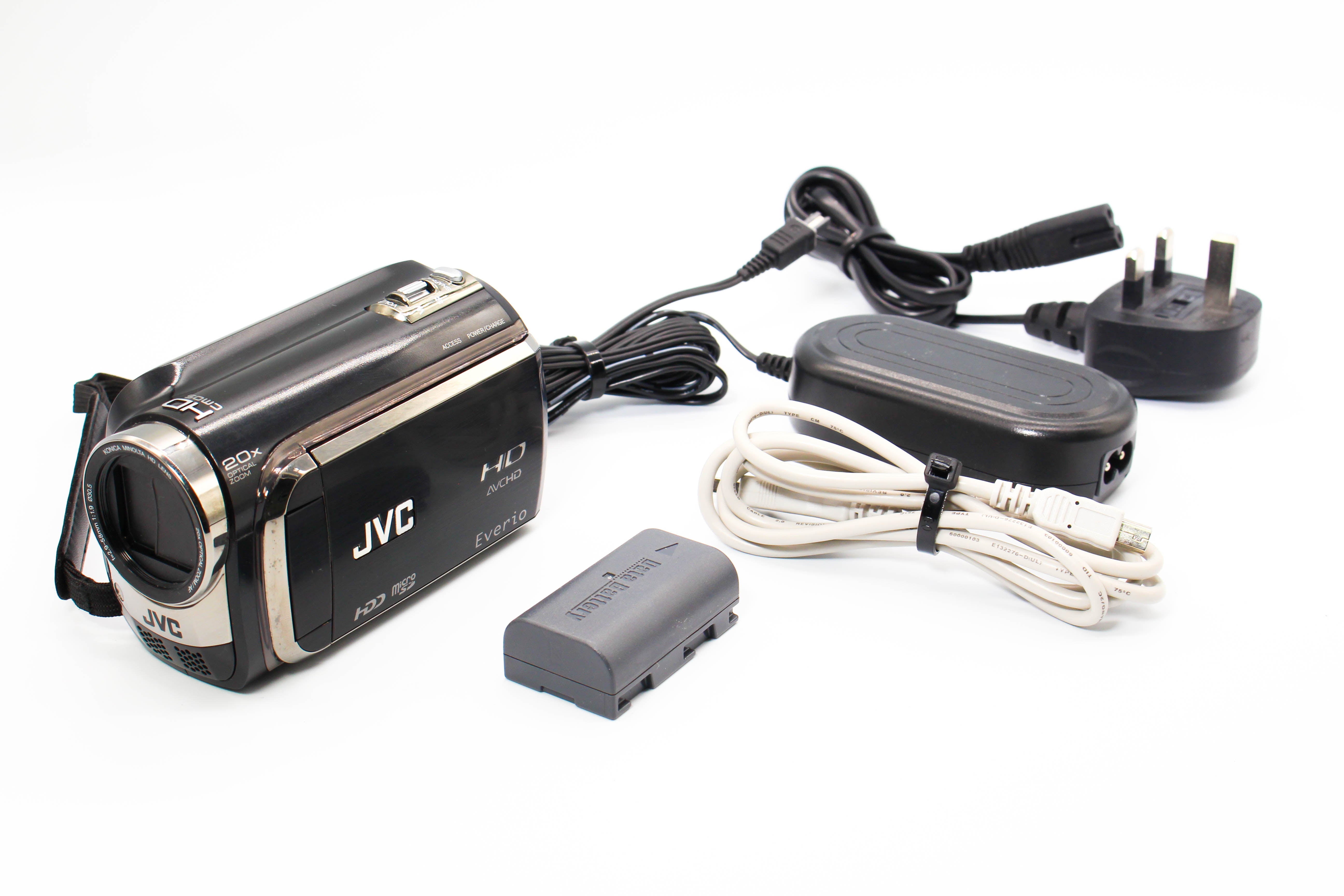 JVC GZ-HD320 HDD SD Card 1080P Digital Video Camcorder - Tested Bundle Excellent