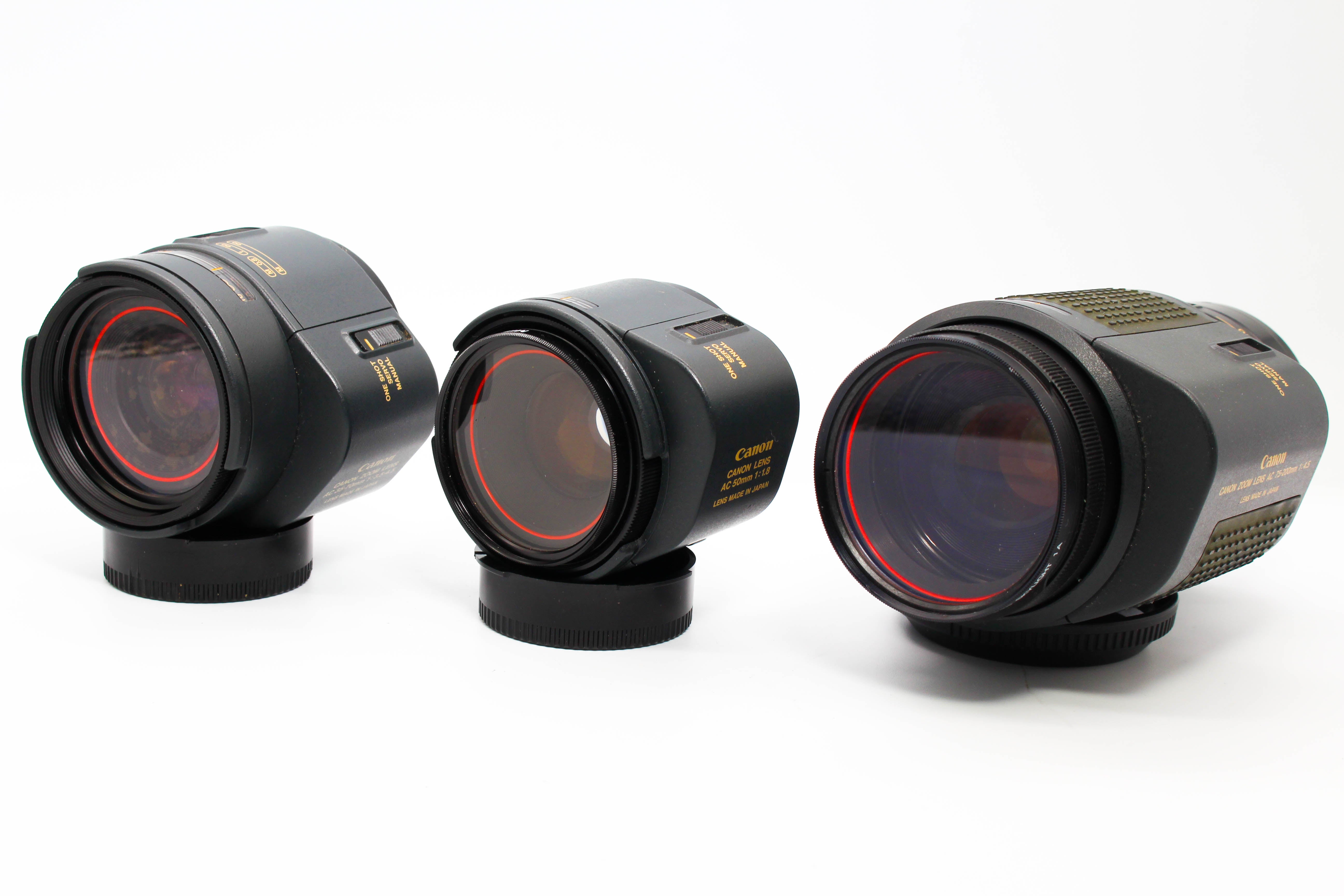 Canon FD Mount AC50 f/1.8 AC35-70 f/3.5-4.5 AC75-200 f/4.5 Lens Bundle (Read) - Tested