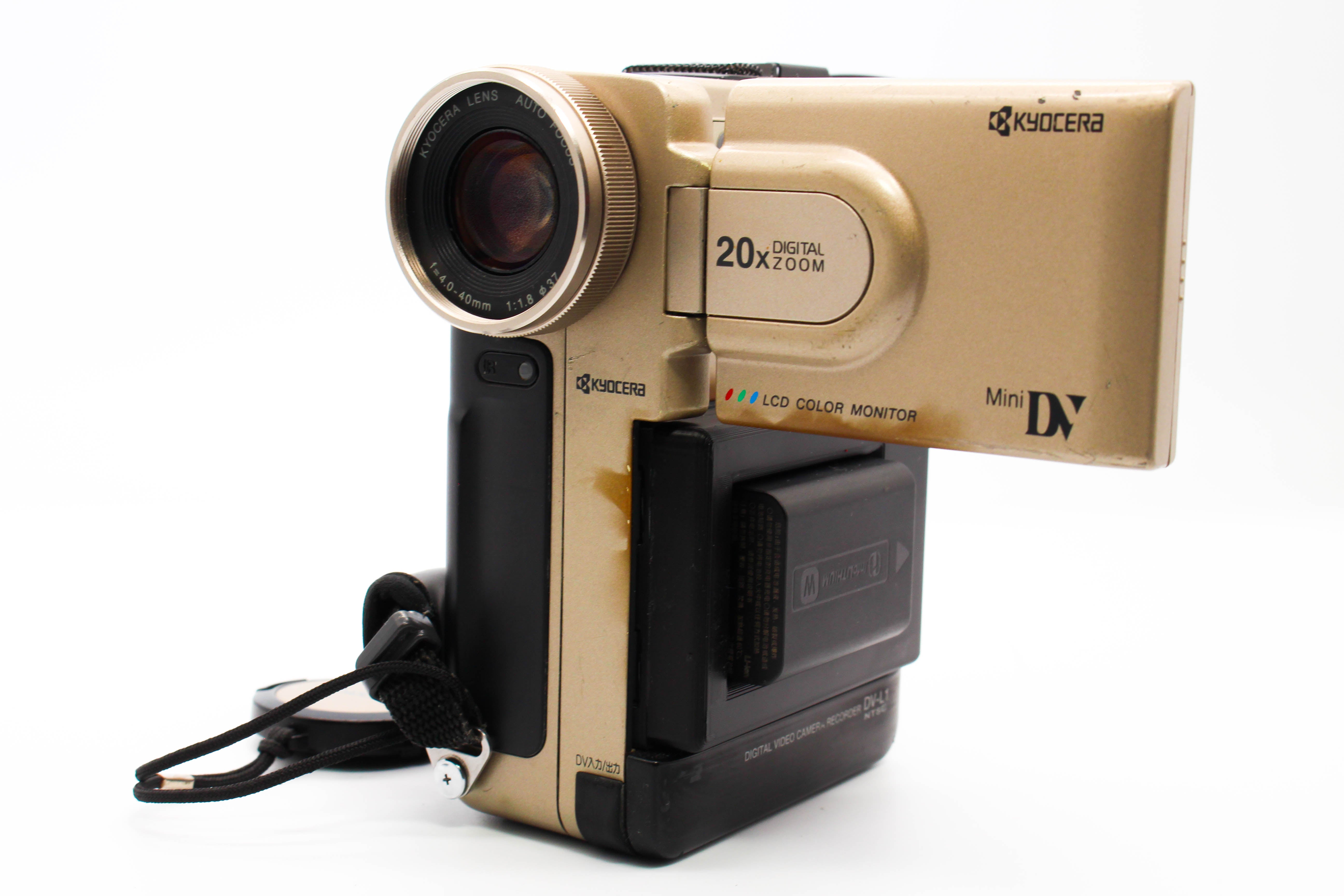 Kyocera DV-L1 NTSC Japanese MiniDV Tape Digital Video Handycam Camcorder Camera - Tested Bundle Good