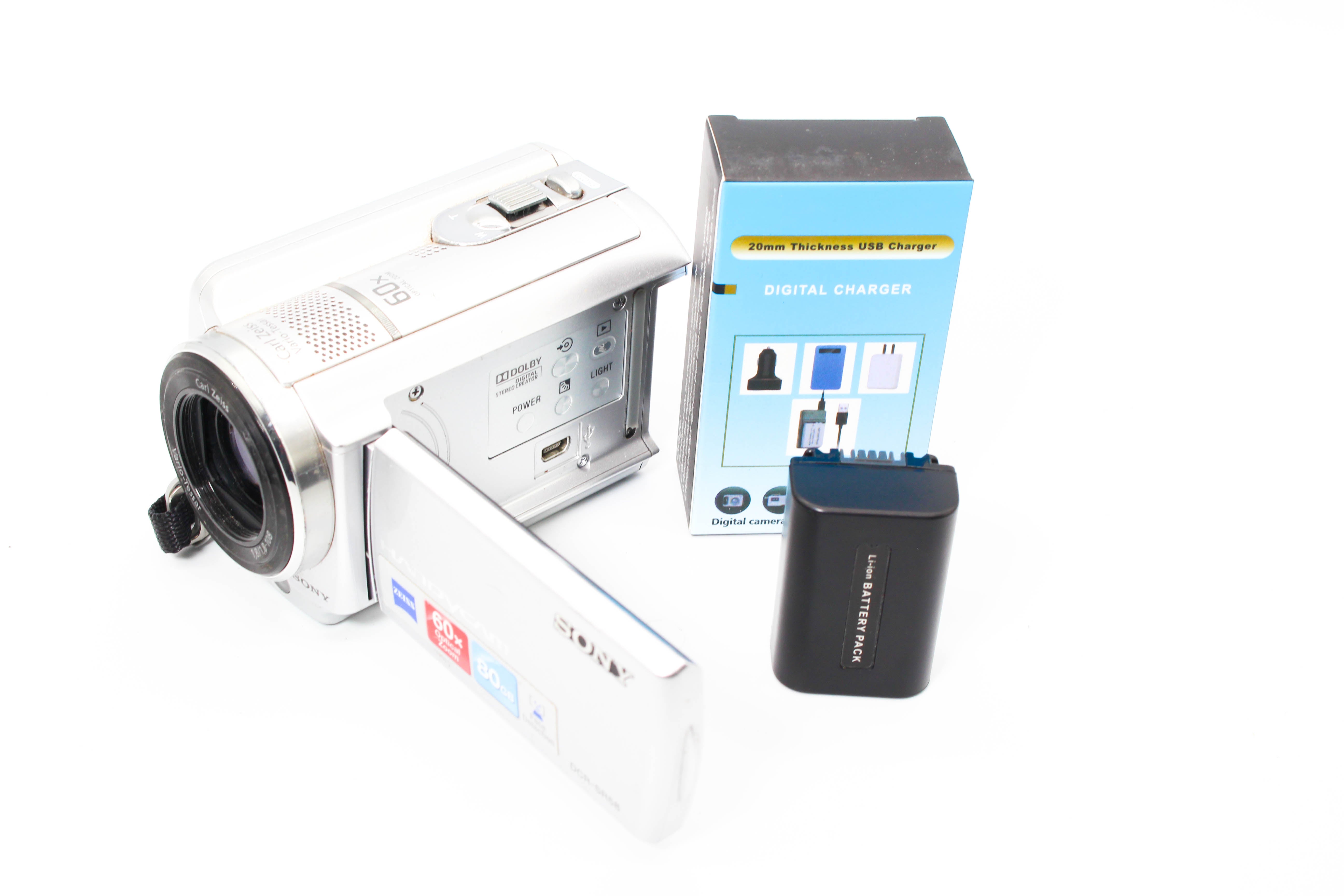 Sony DCR-SR58 HD Digital Video Camera Camcorder - Tested Bundle Good