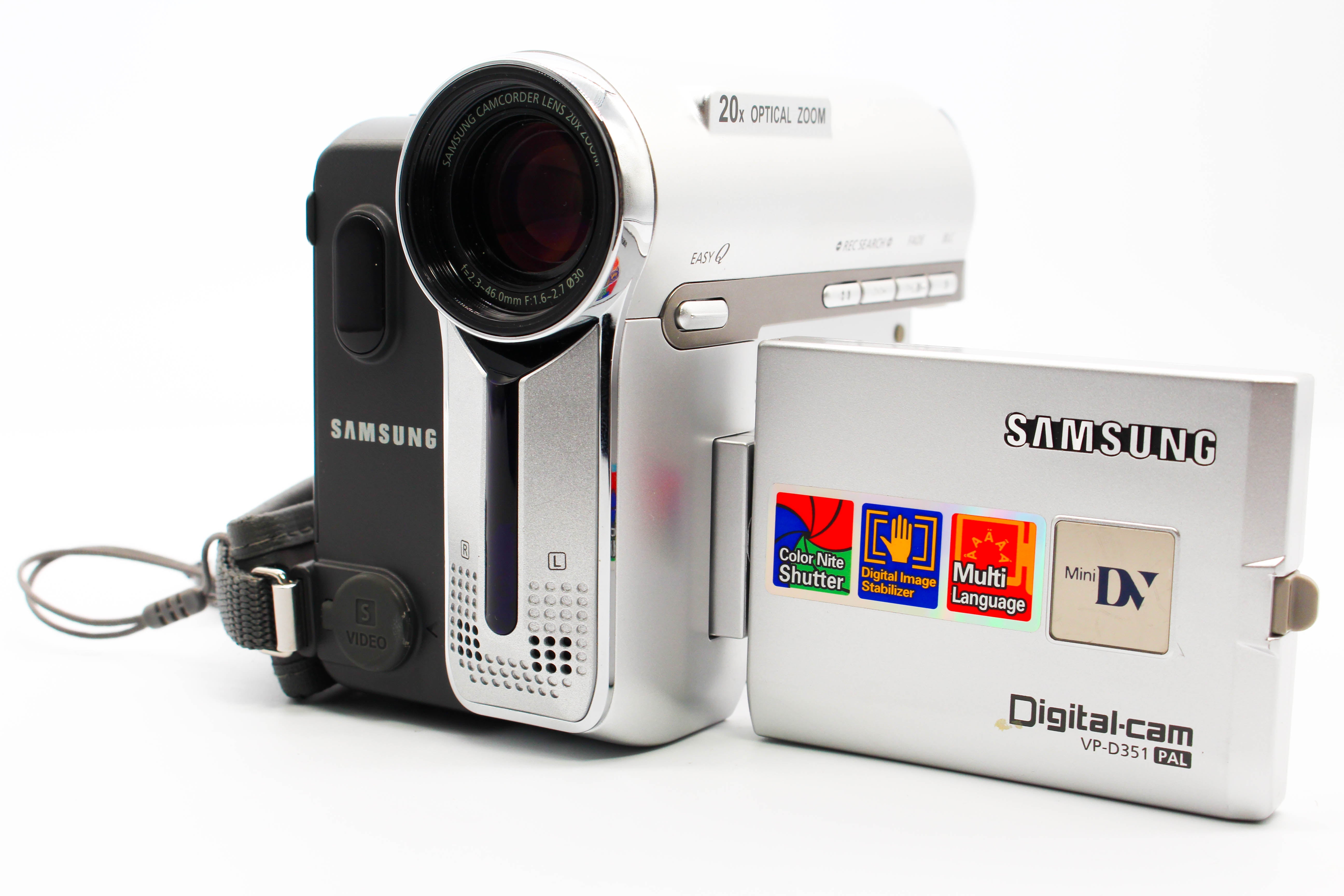 Samsung VP-D351 MiniDV Video Handycam Camcorder Camera (Read) - Tested Bundle