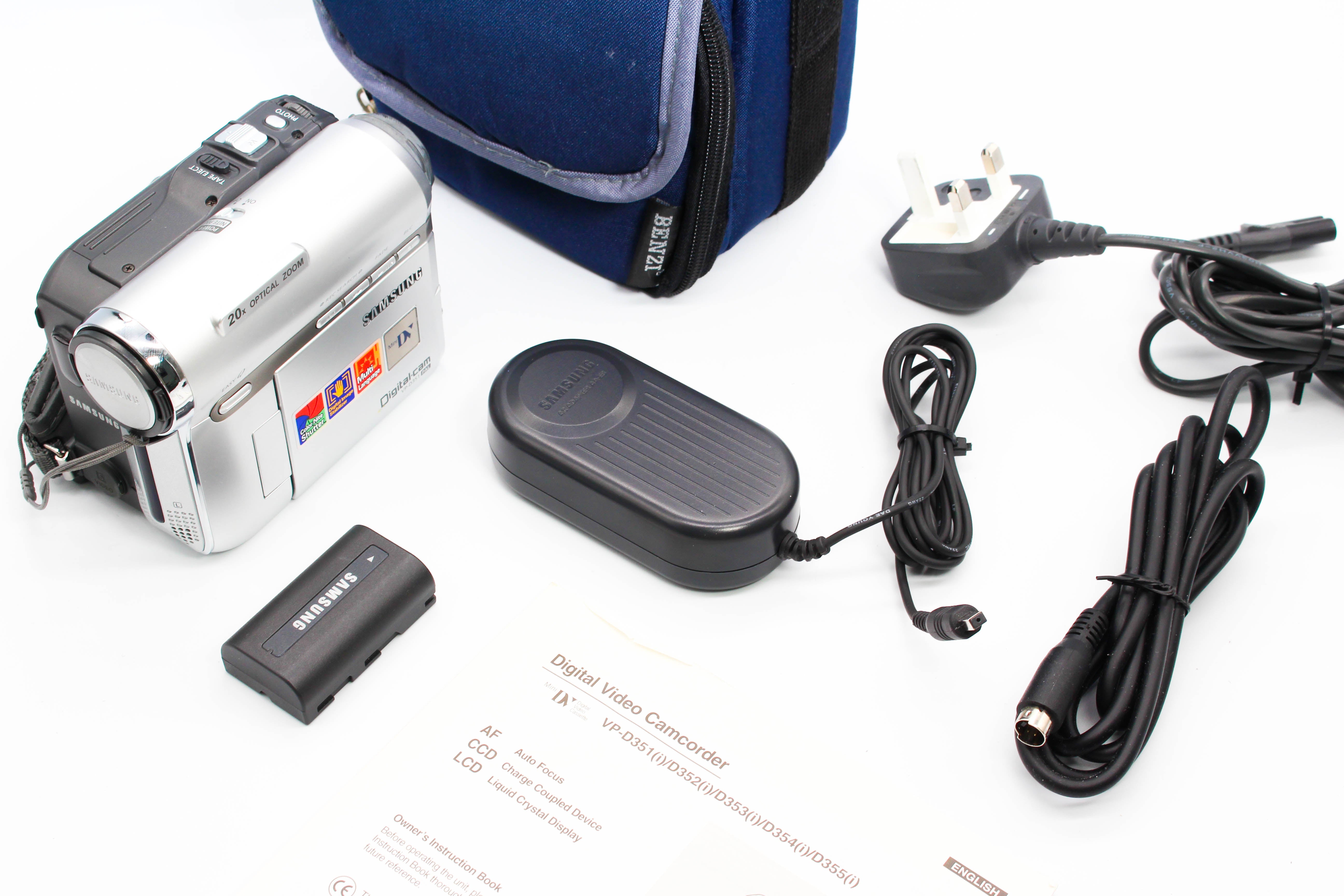 Samsung VP-D351 MiniDV Video Handycam Camcorder Camera (Read) - Tested Bundle