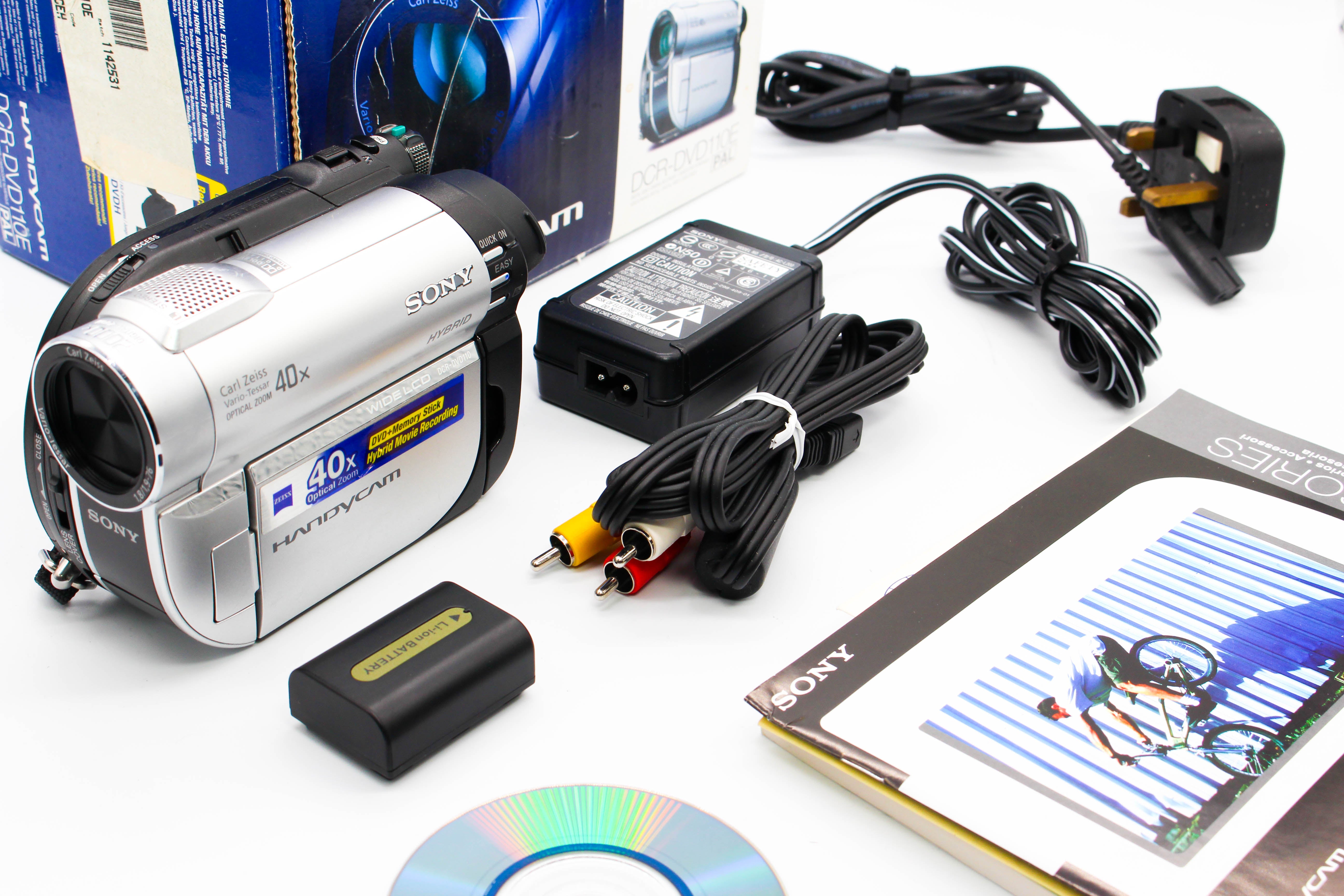 Sony DCR-DVD110E DVD Video Handycam Camcorder Camera - Tested Bundle Excellent