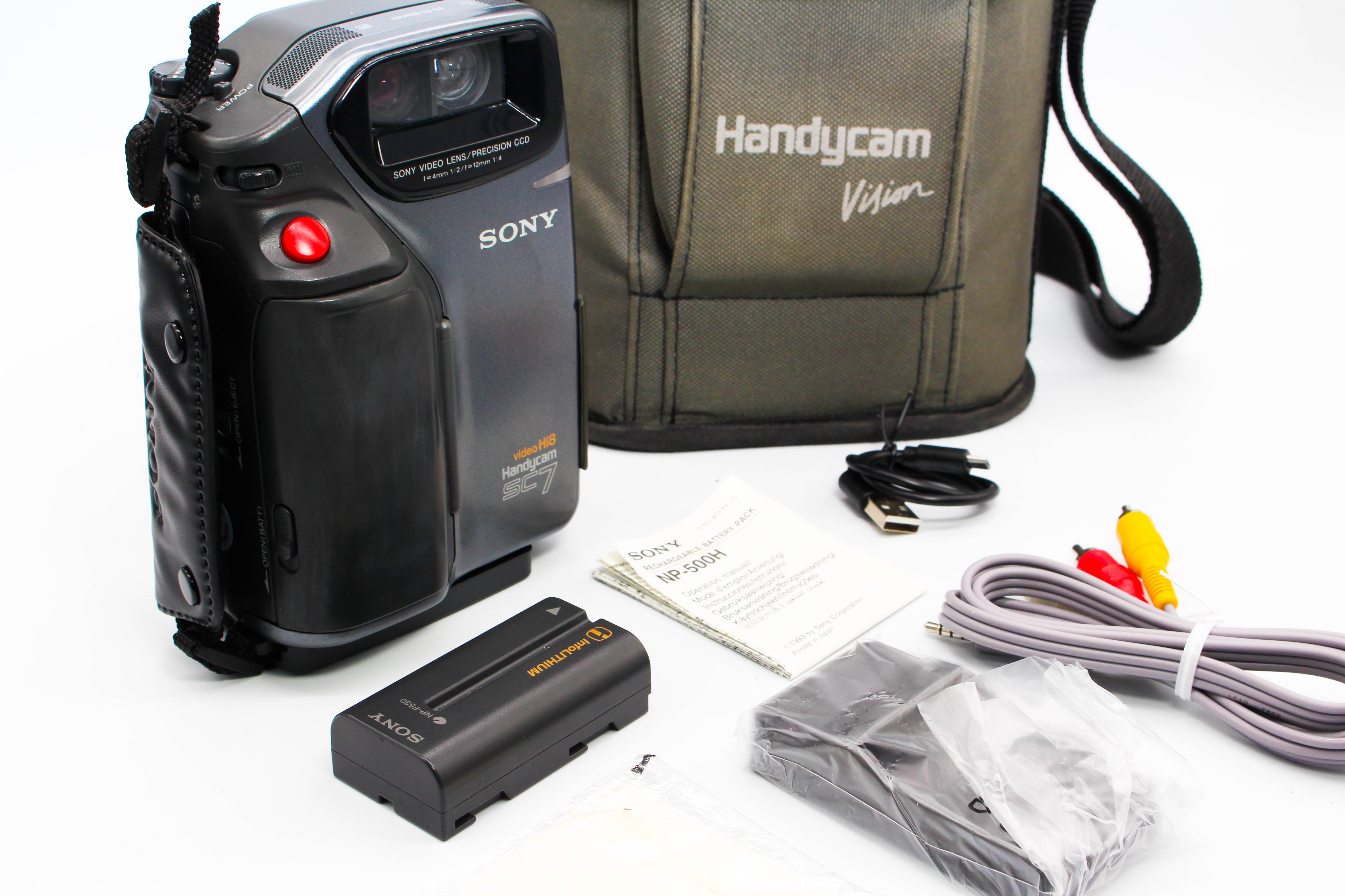 Sony CCD-SC7E Video8 8mm Analog Video Camera Camcorder Rare - Tested Bundle Excellent