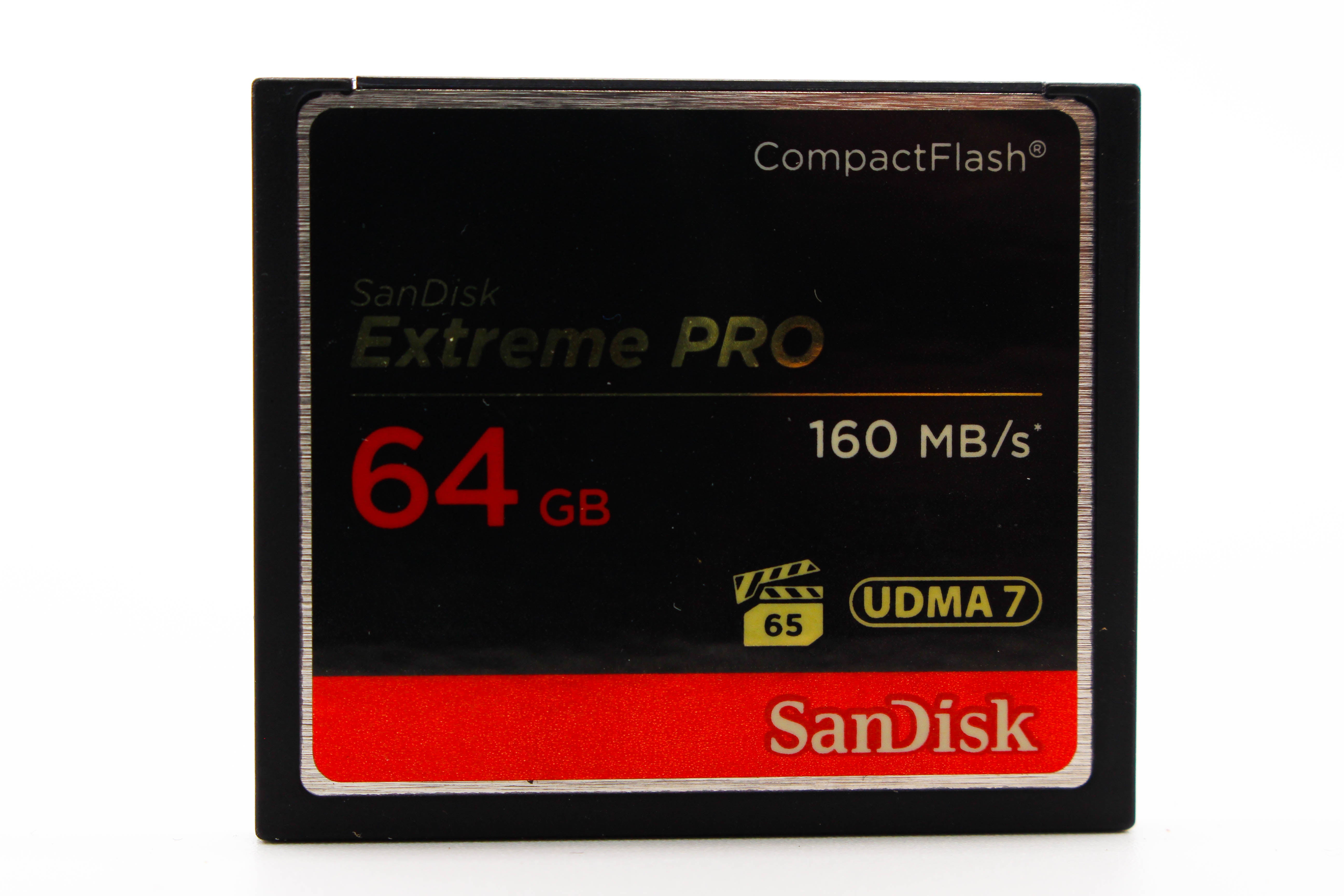SanDisk Extreme 64GB UDMA 7 160 MB/s Compact Flash CF Card - Tested Excellent