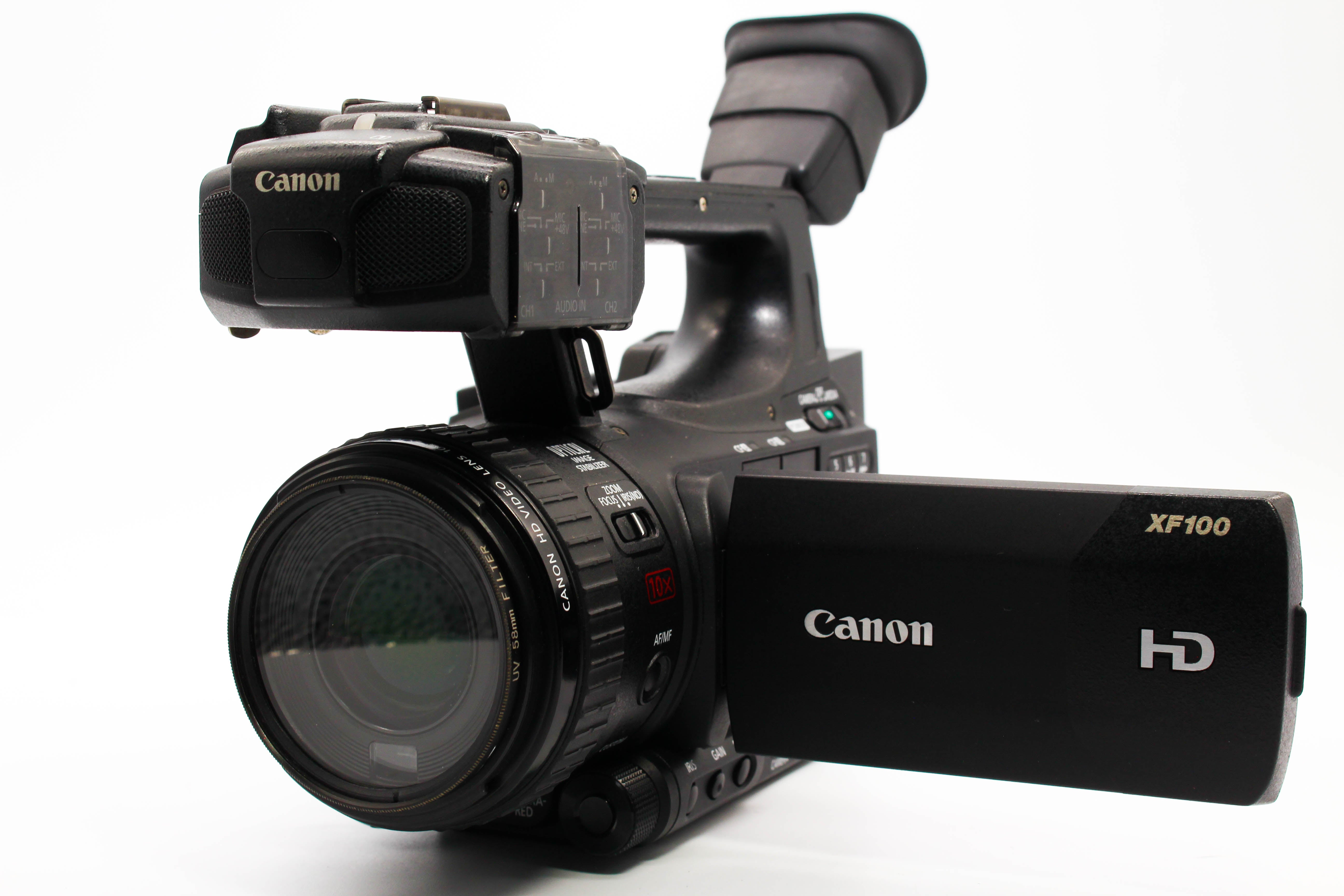 Canon XF100E Professional HD CF Card Digital Video Camcorder Camera - Tested Bundle Excellent