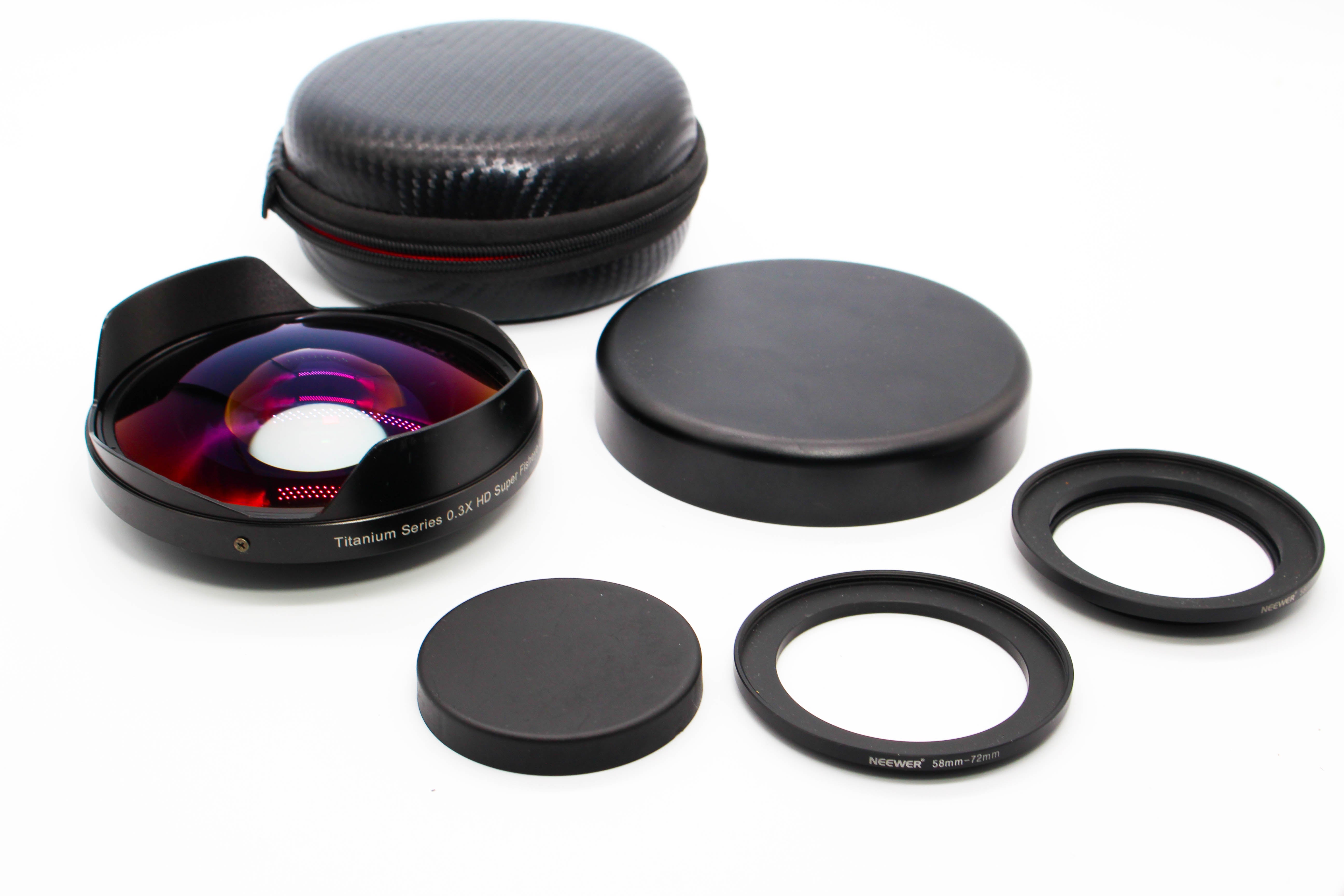 Opteka 0.3X 72mm Titanium Series HD Super Screw Mount Fisheye Lens - Tested Bundle