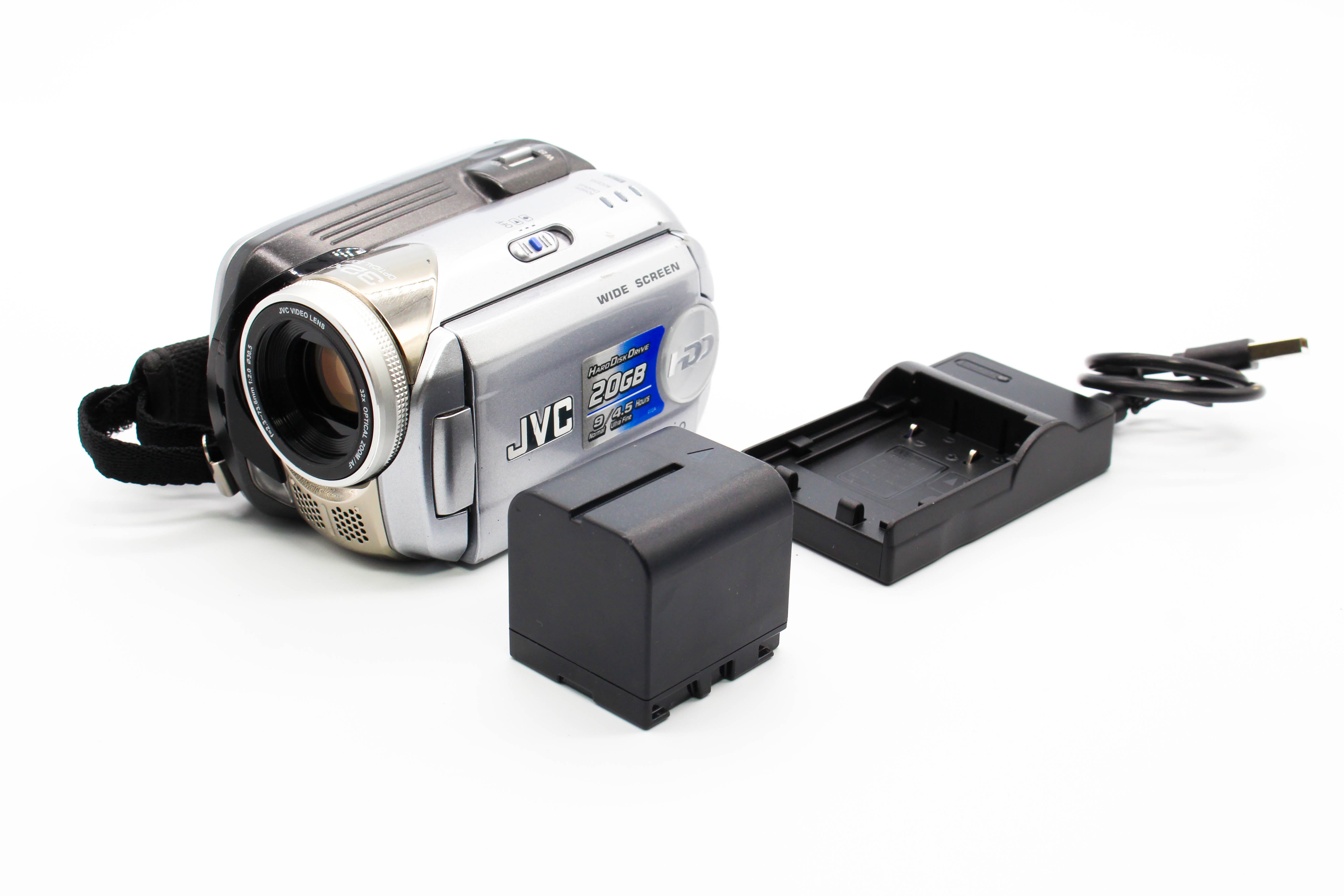 JVC Everic GZ-MG26E HD HDD Hard Disk Digital Video Camcorder Camera - Tested Bundle Good