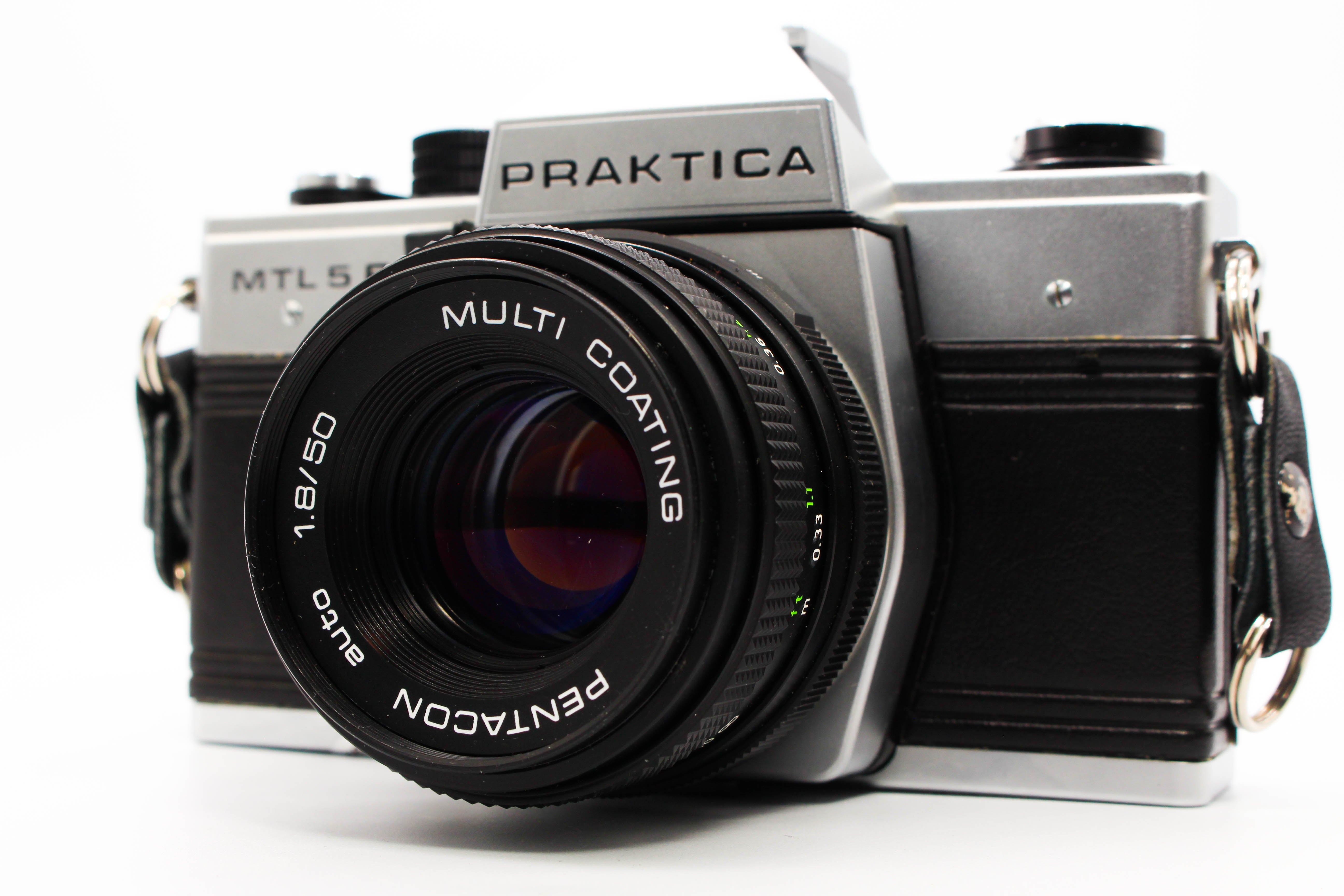 Praktica MTL5B SLR 35mm Film Camera With Pentacon 50mm f/1.8 Lens - Tested Bundle Excellent