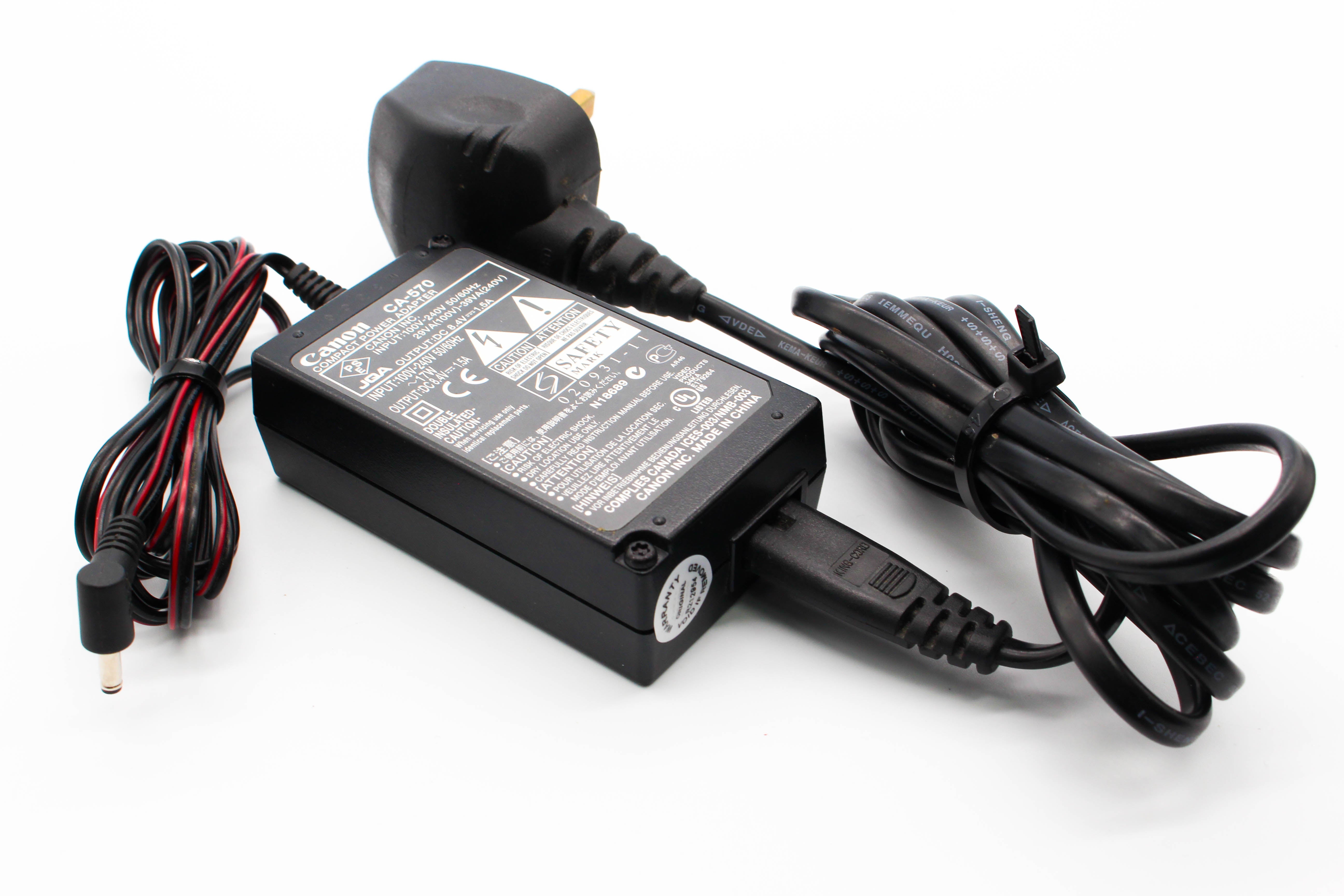 Canon CA-570 AC Compact Power Adapter Mains Charger For Camcorder Handycam - Tested Excellent