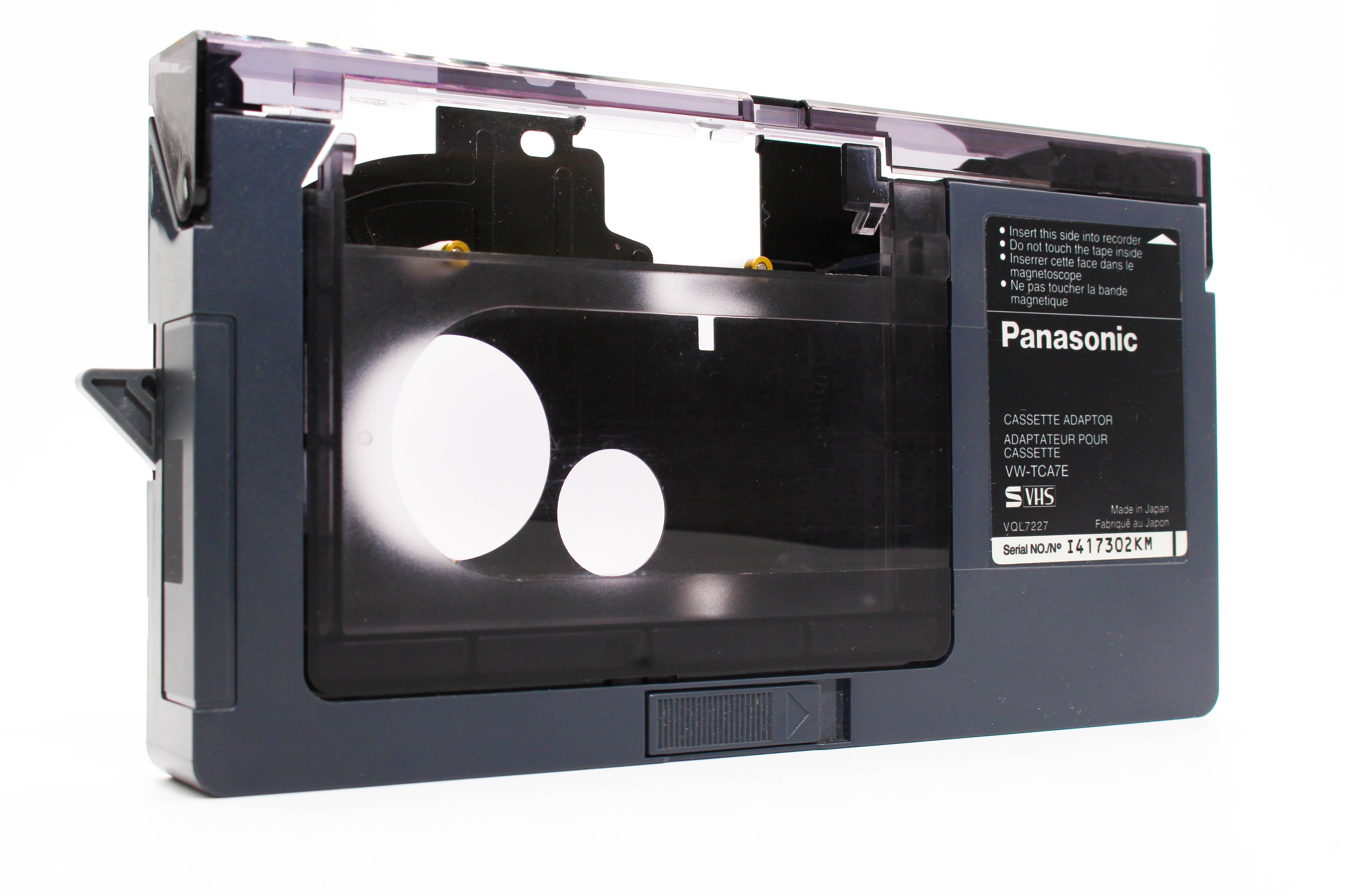 Panasonic VW-TCA7E Compact VHS-C to Full Size S VHS Tape Cassette Adapter - Tested Good