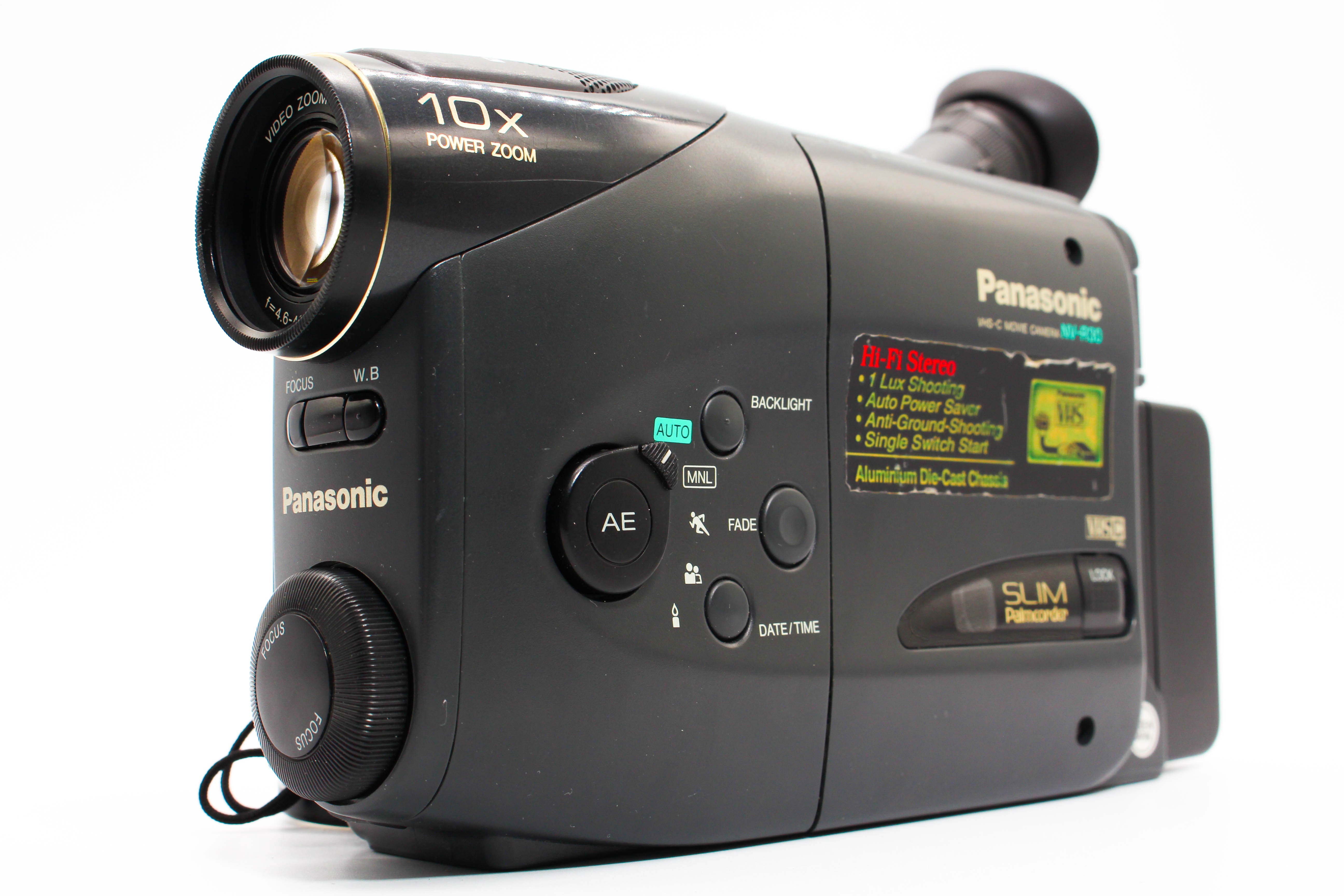 Panasonic NV-R30B VHS-C VHS Slim Palmcorder Handycam Camcorder Camera - Tested Bundle