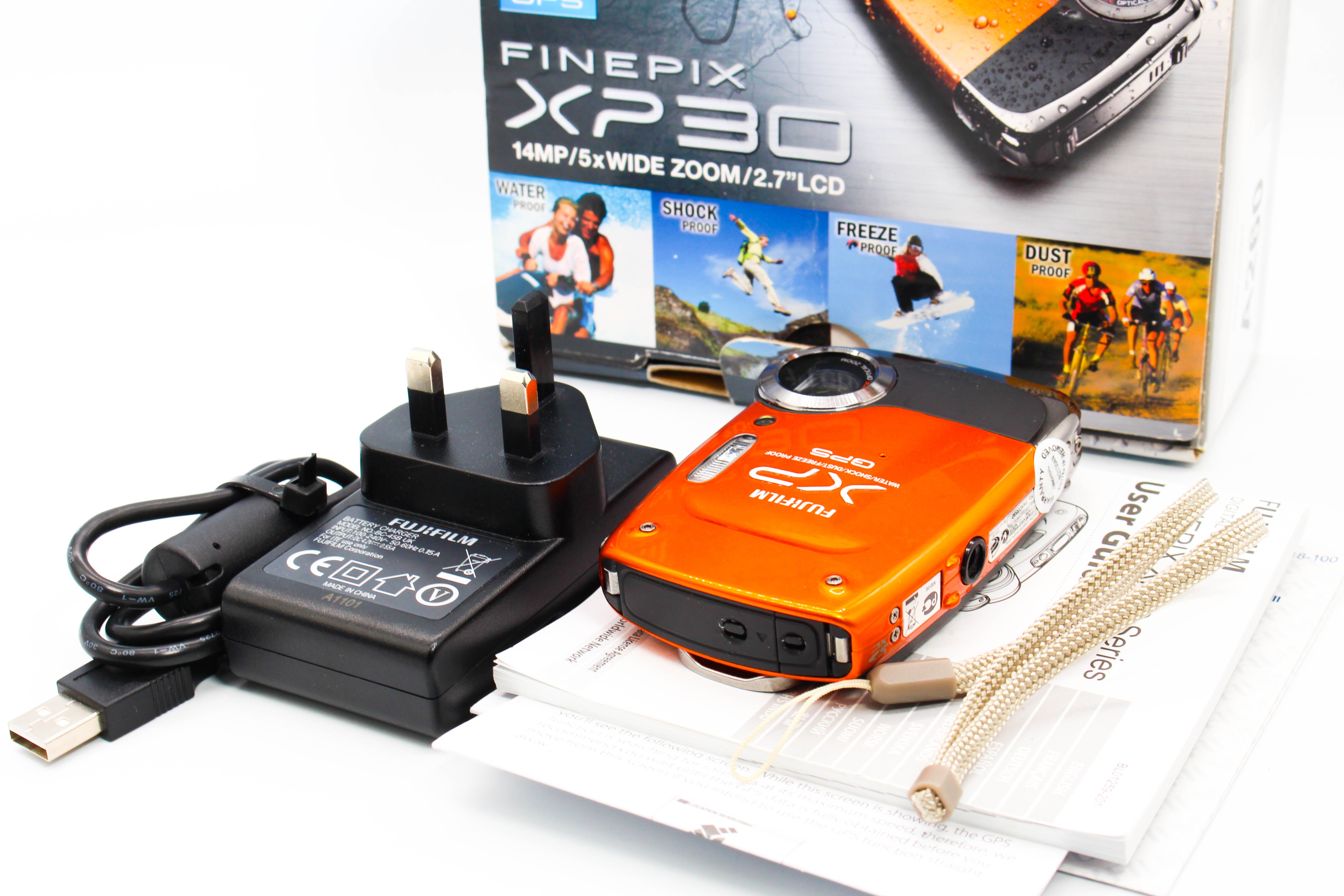 FujiFilm FinePix XP30 14.0 Mega Pixels Retro Digital Camera Waterproof Digicam - Tested Bundle Excellent