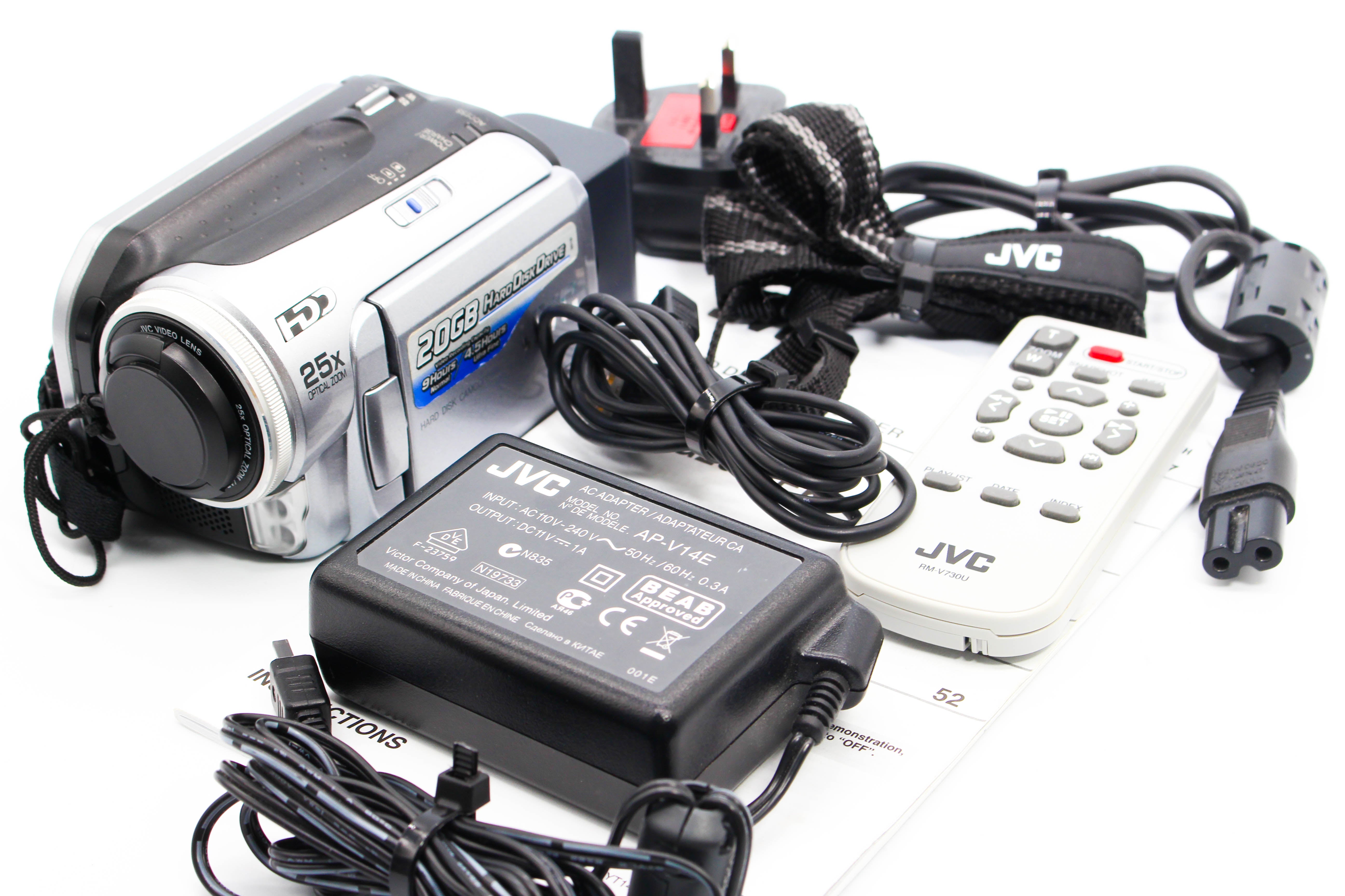 JVC GZ-MG20EK HD HDD Hard Disk Digital Video Camcorder Camera - Tested Bundle Excellent