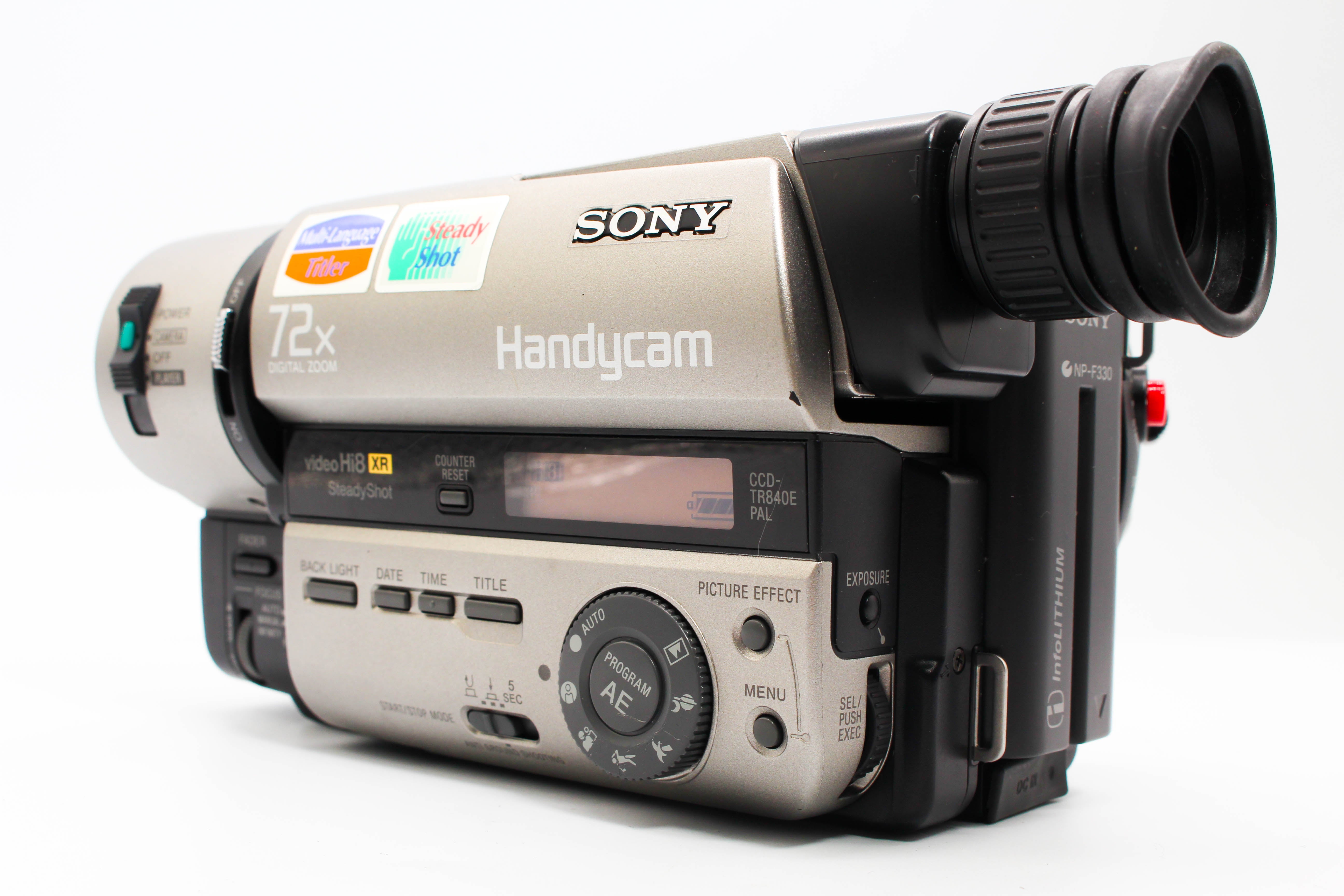 Sony CCD-TR840E Hi8 Video8 8mm Handycam Camera Analog Video Camcorder - Tested Bundle Excellent
