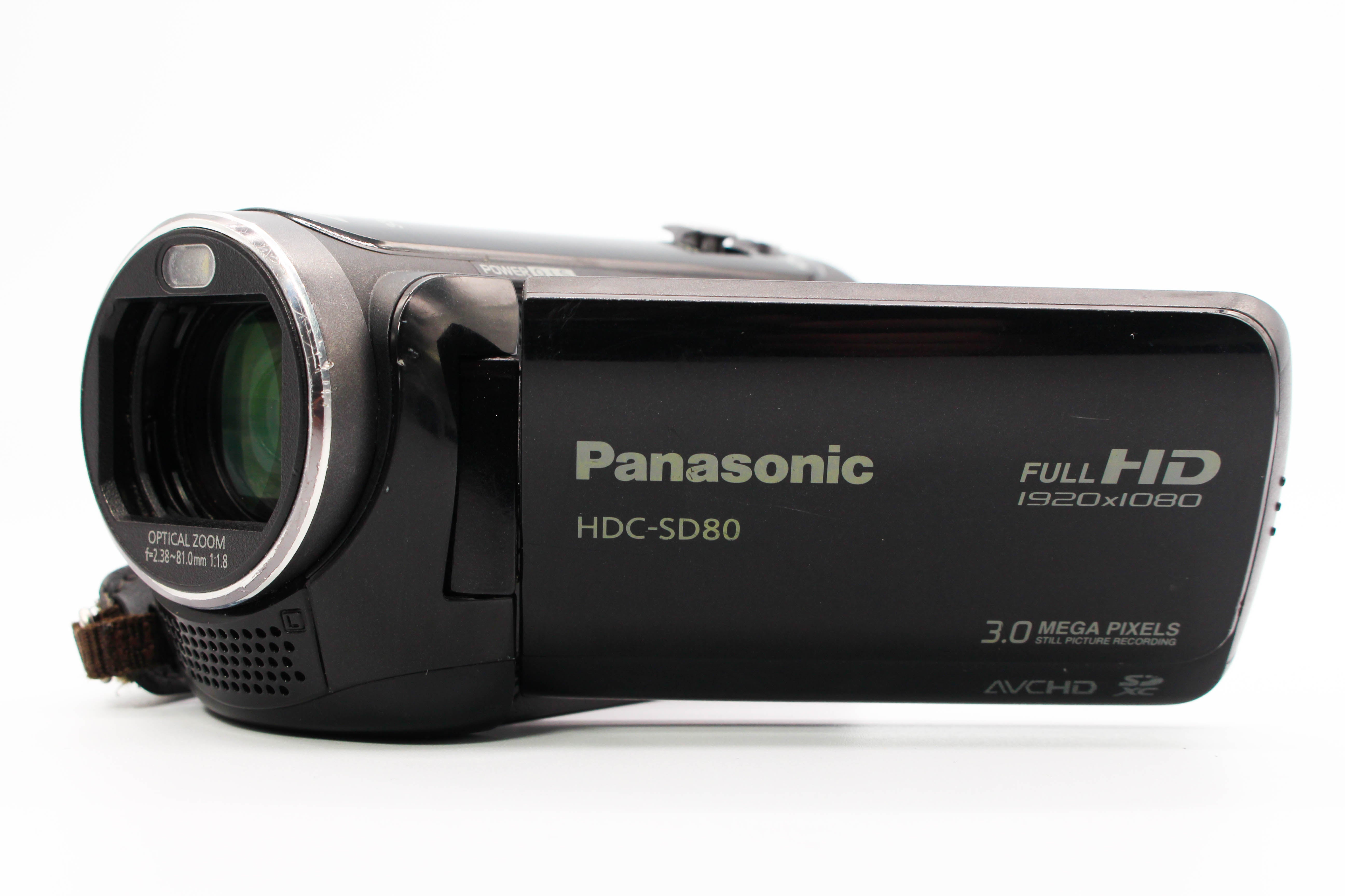 Panasonic HDC-SD80 HD SD Card Digital Video Camcorder - Tested Bundle Good